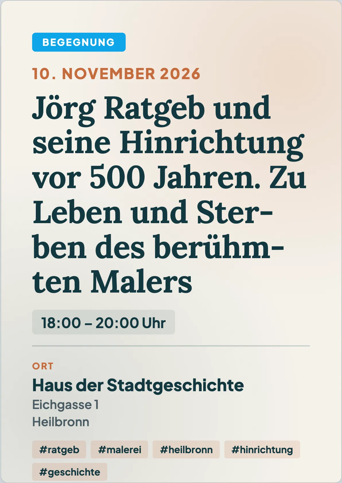 Veranstaltungsflyer