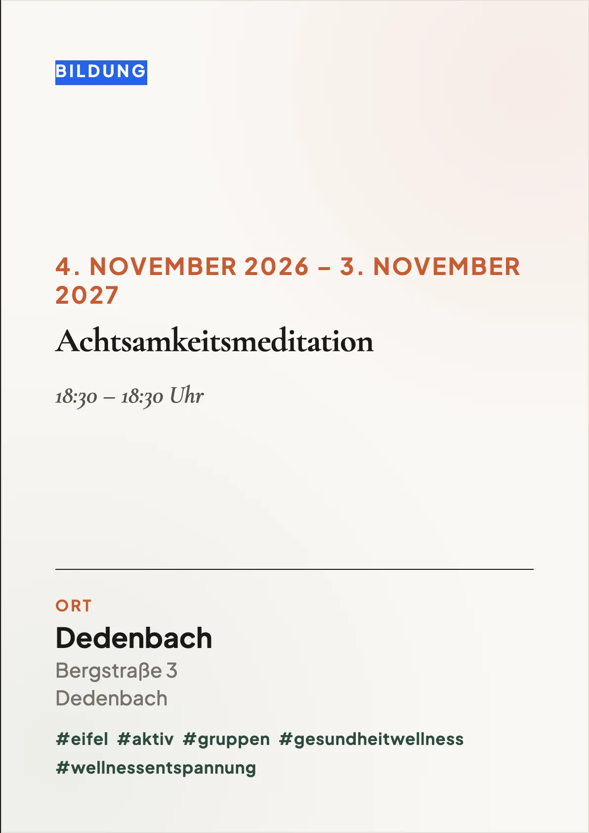 Veranstaltungsflyer