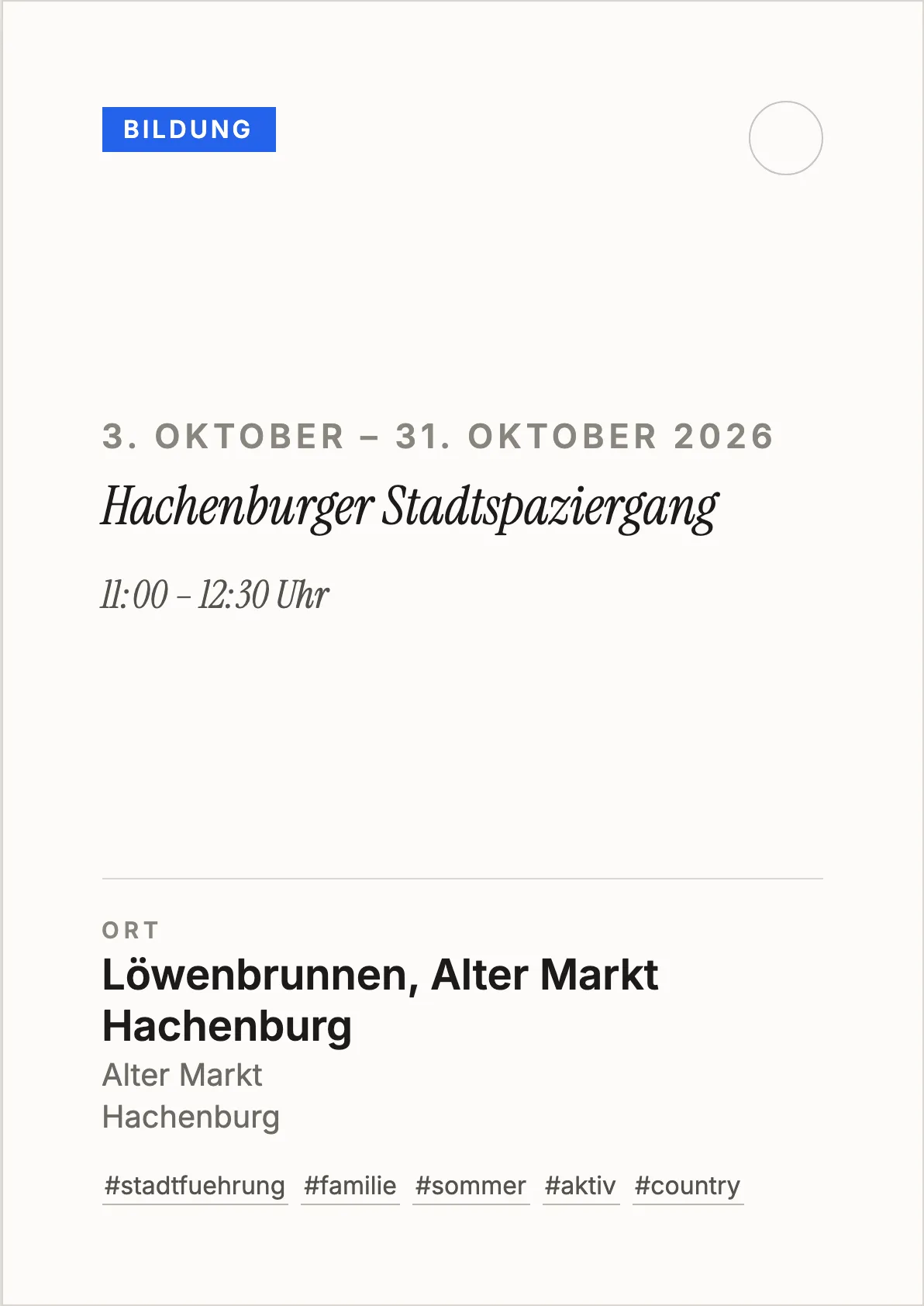 Veranstaltungsflyer