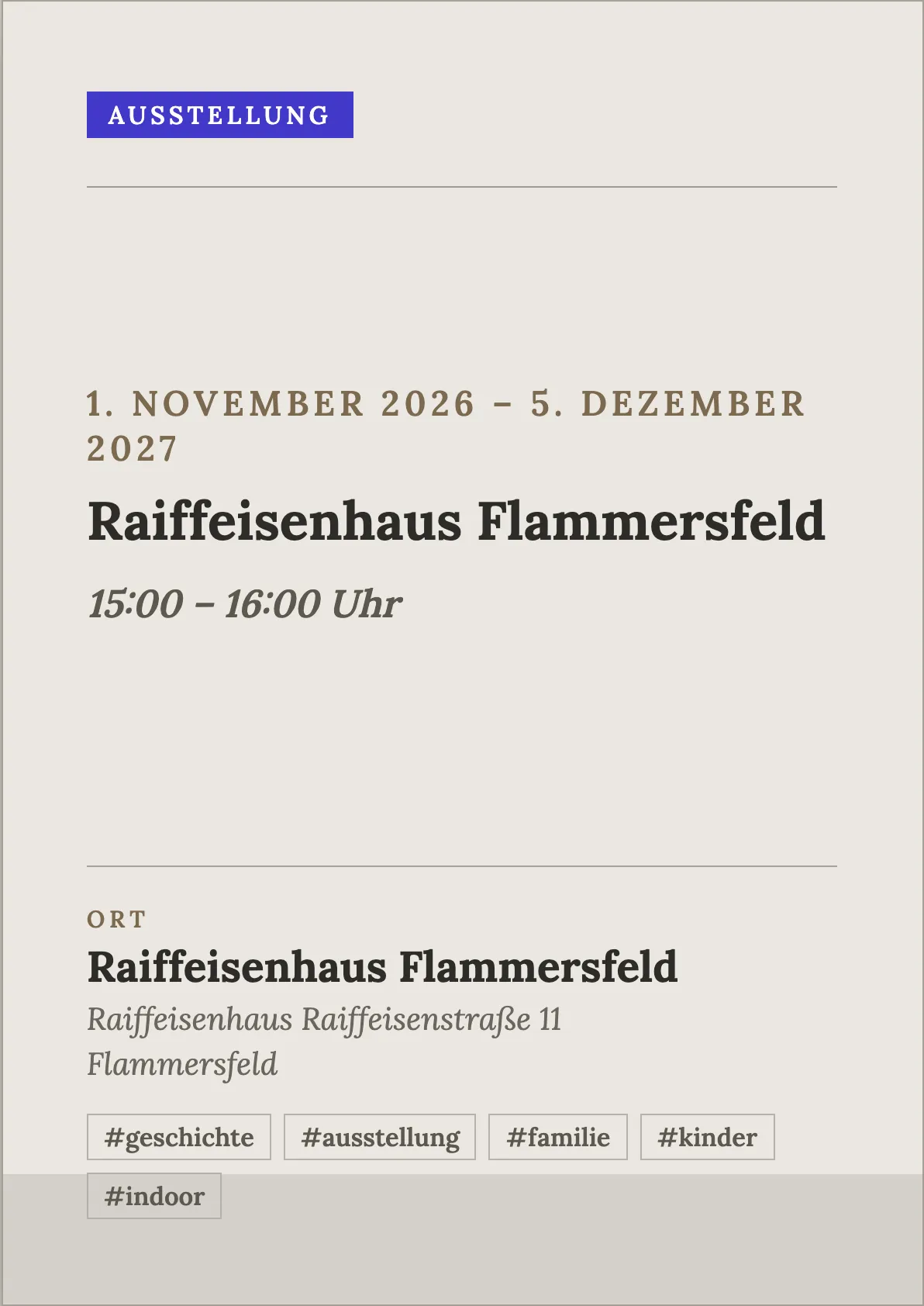 Veranstaltungsflyer