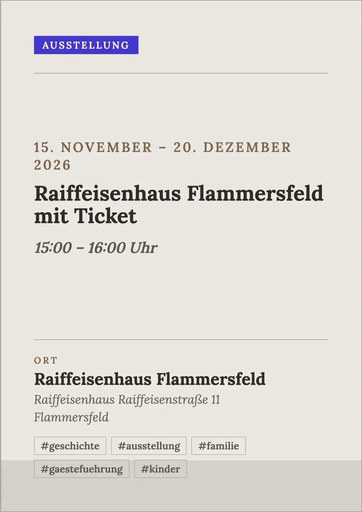 Veranstaltungsflyer