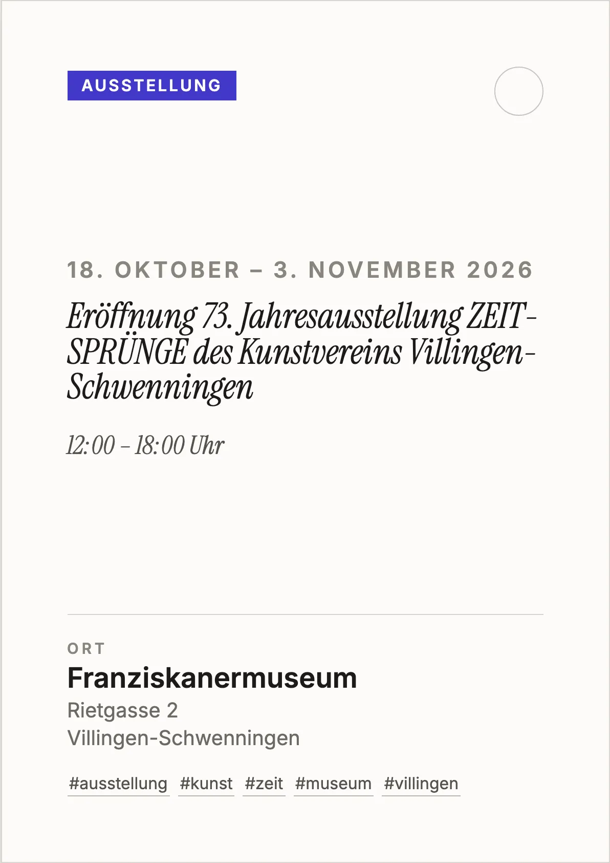 Veranstaltungsflyer