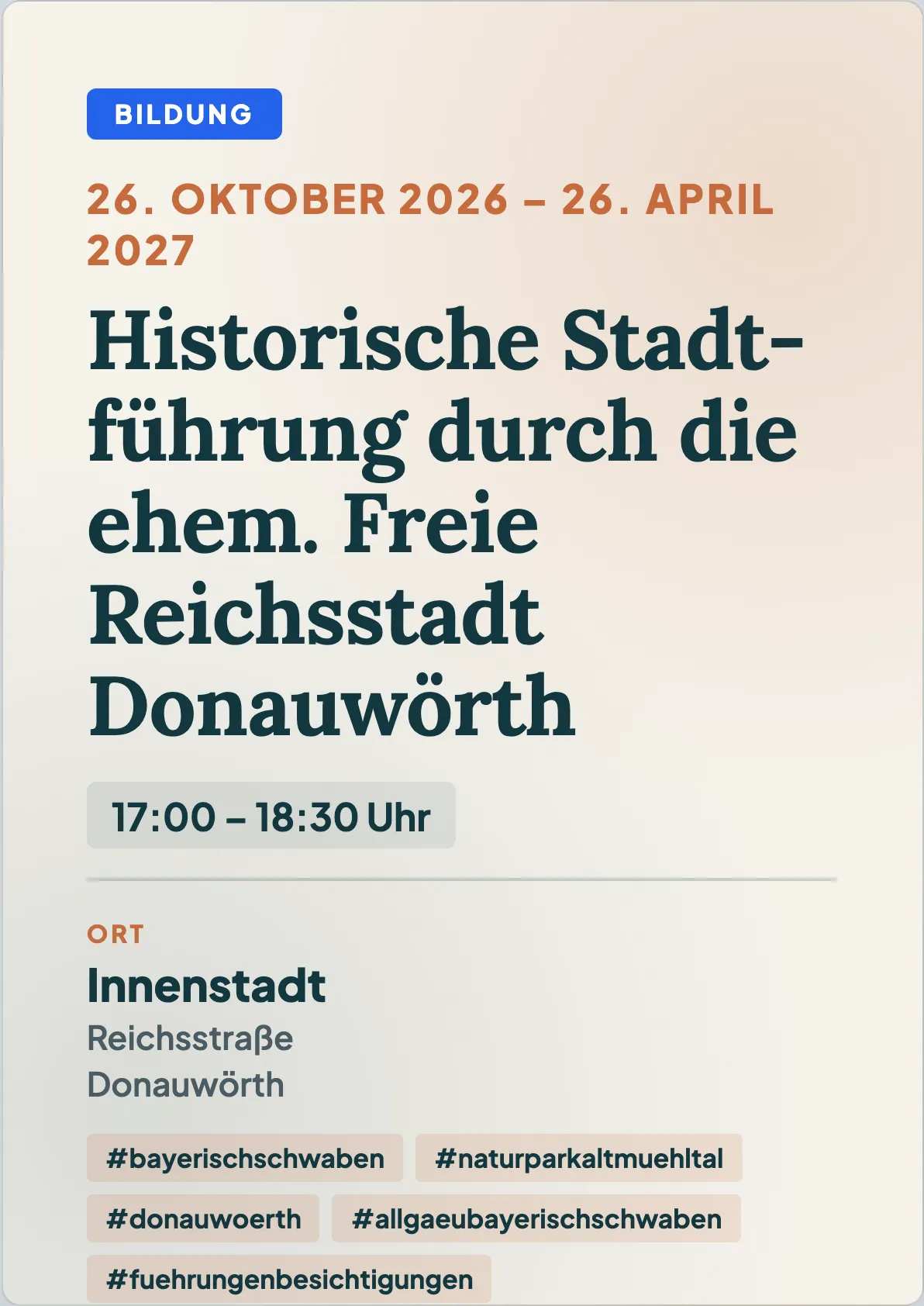 Veranstaltungsflyer