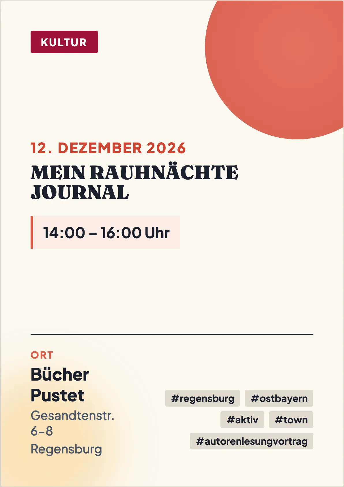Veranstaltungsflyer