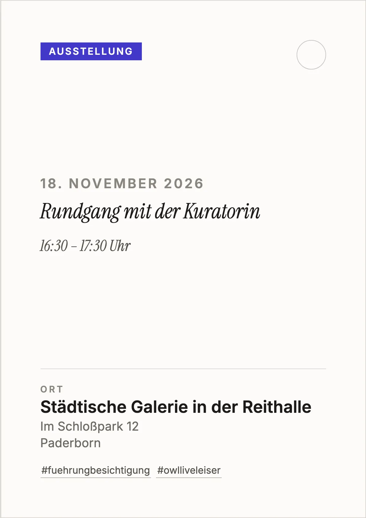 Veranstaltungsflyer
