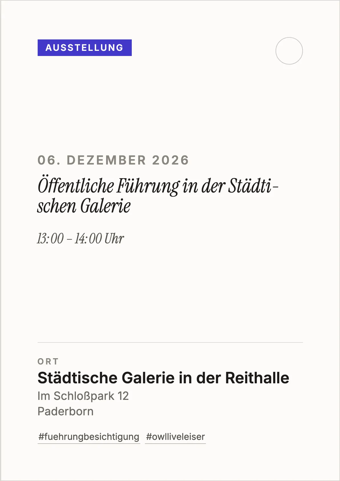Veranstaltungsflyer
