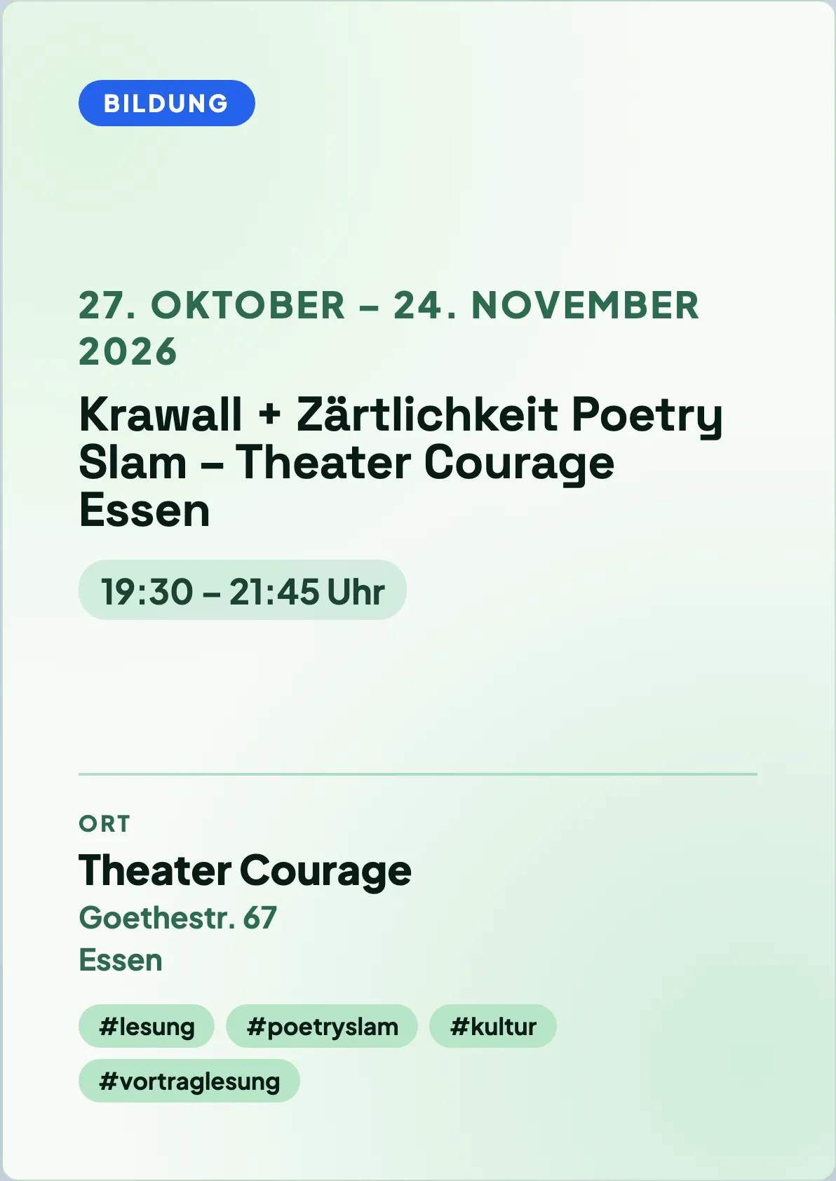Veranstaltungsflyer