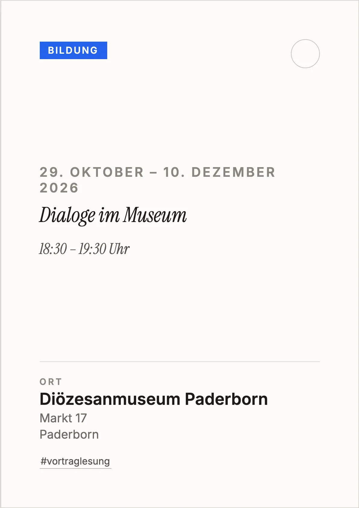 Veranstaltungsflyer