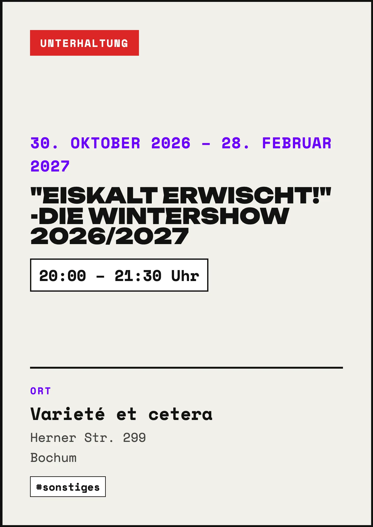 Veranstaltungsflyer