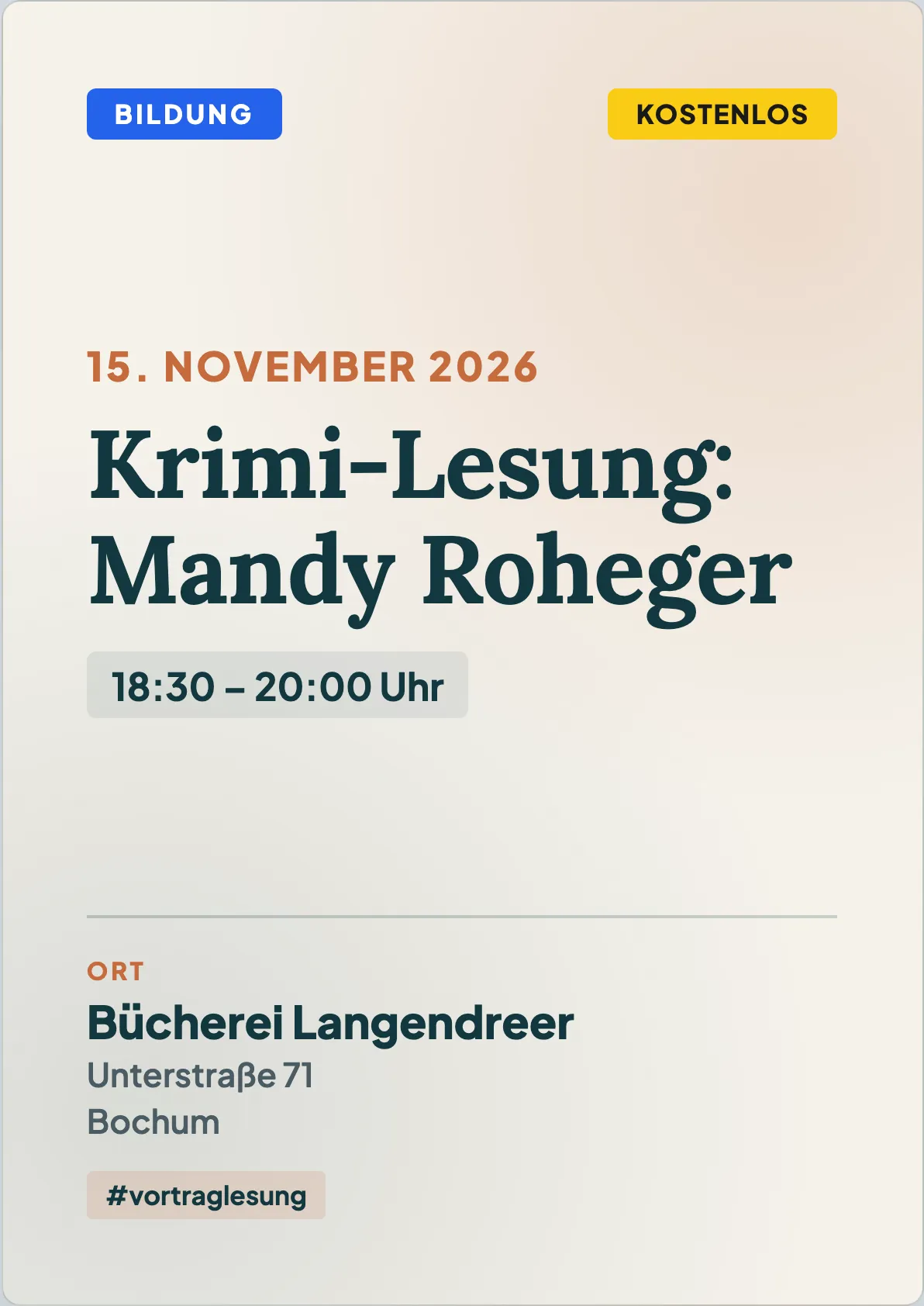 Veranstaltungsflyer