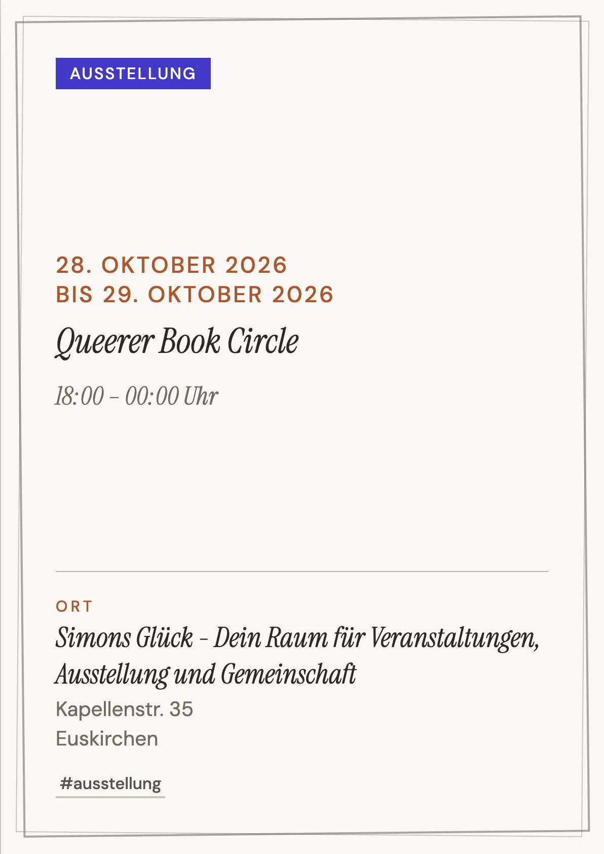 Veranstaltungsflyer