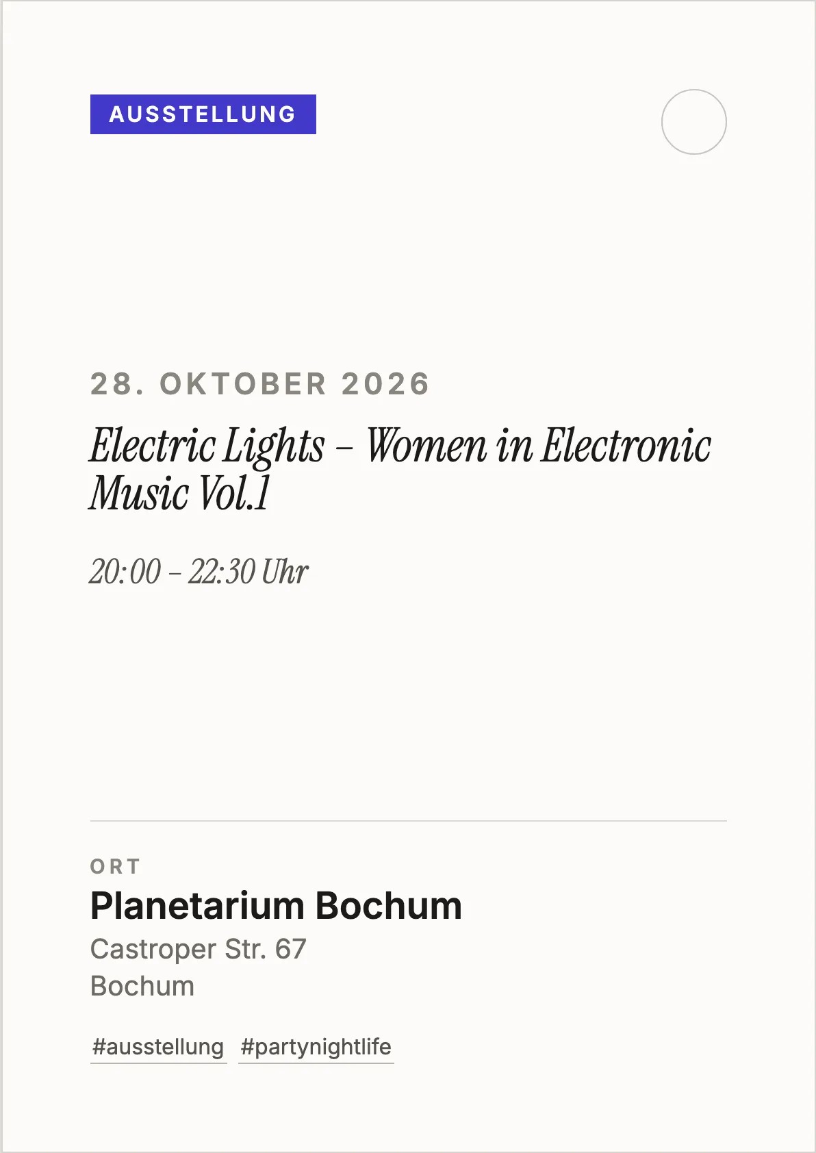 Veranstaltungsflyer