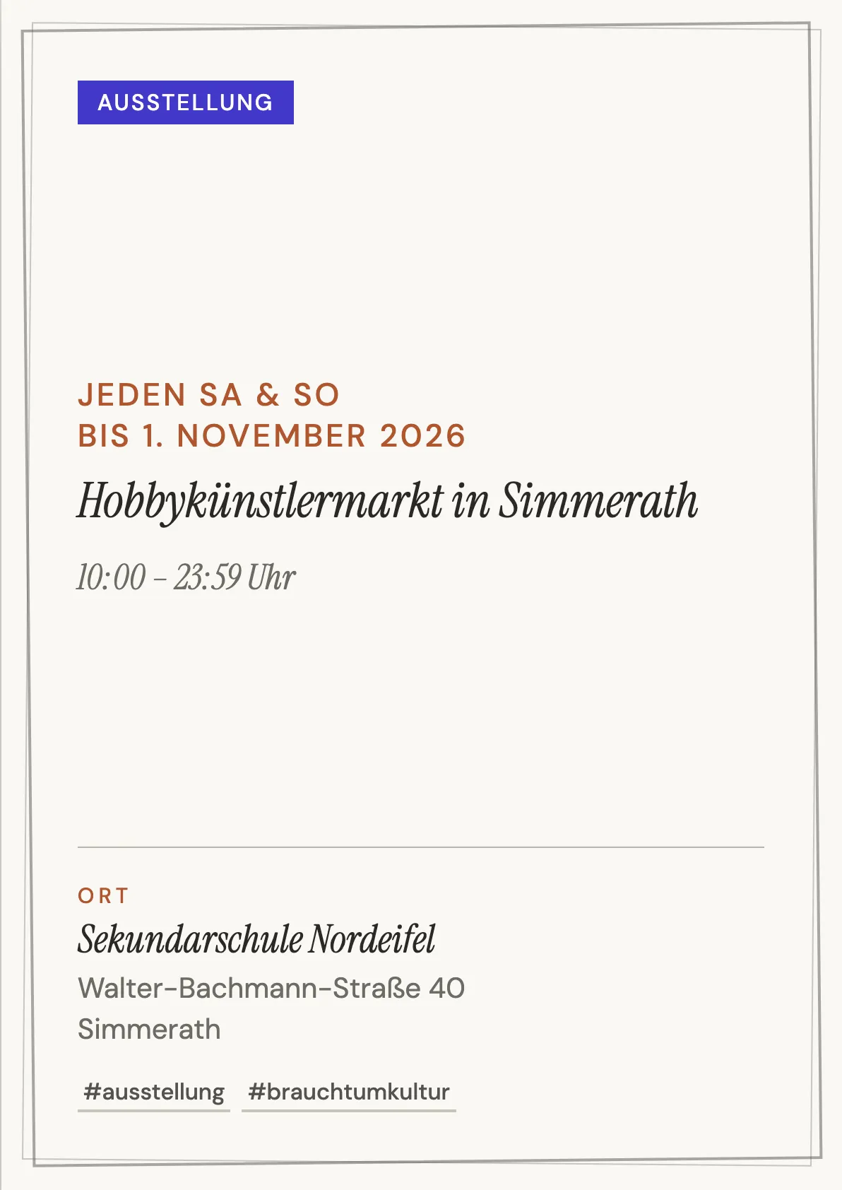 Veranstaltungsflyer