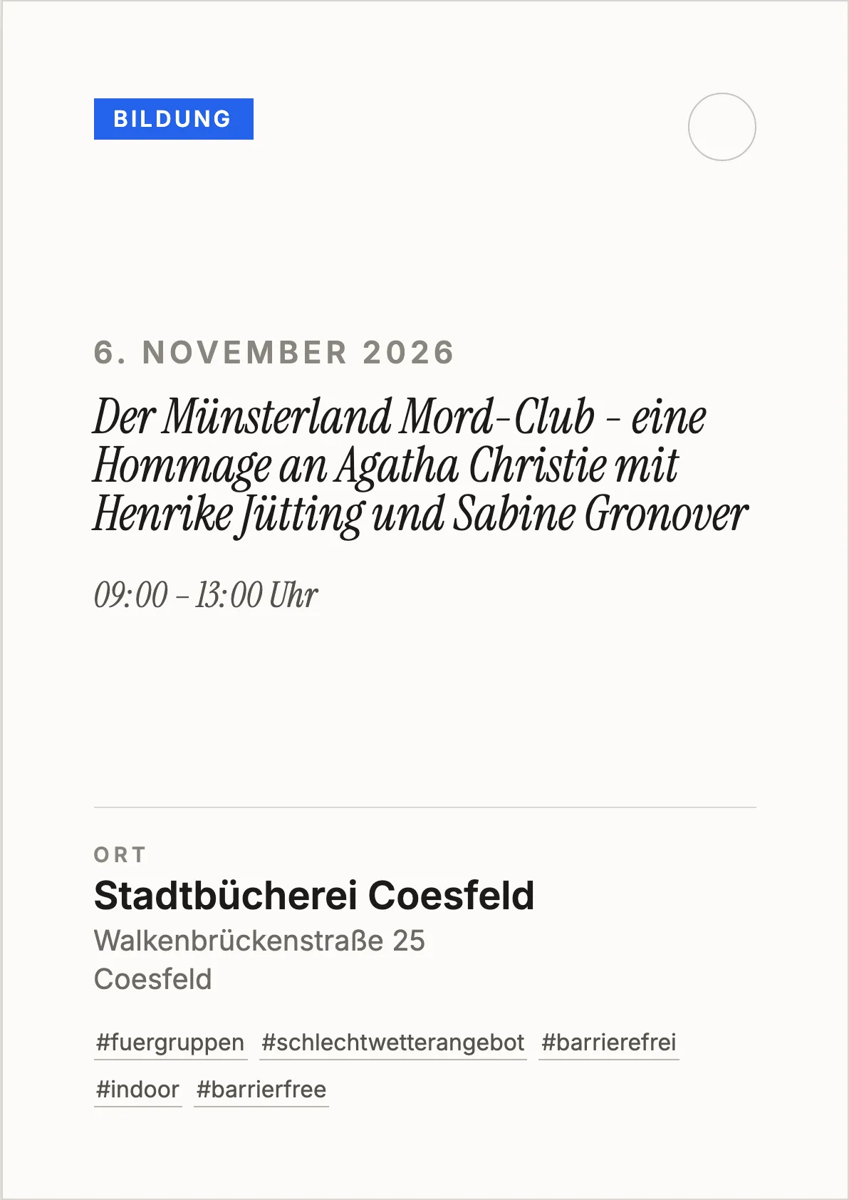 Veranstaltungsflyer