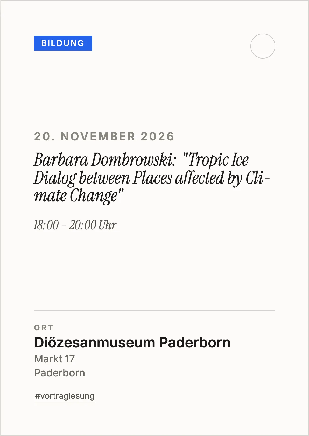 Veranstaltungsflyer