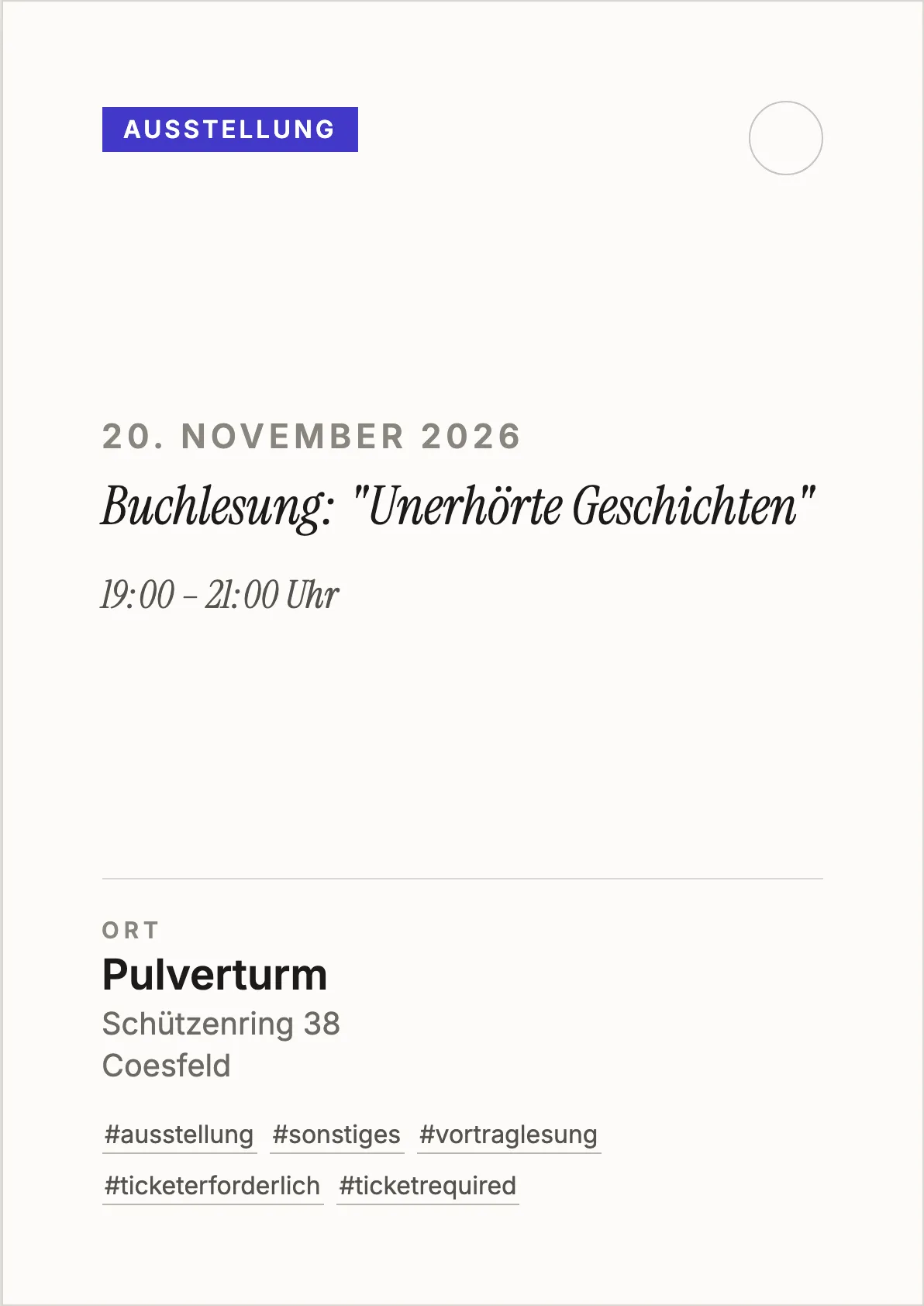 Veranstaltungsflyer