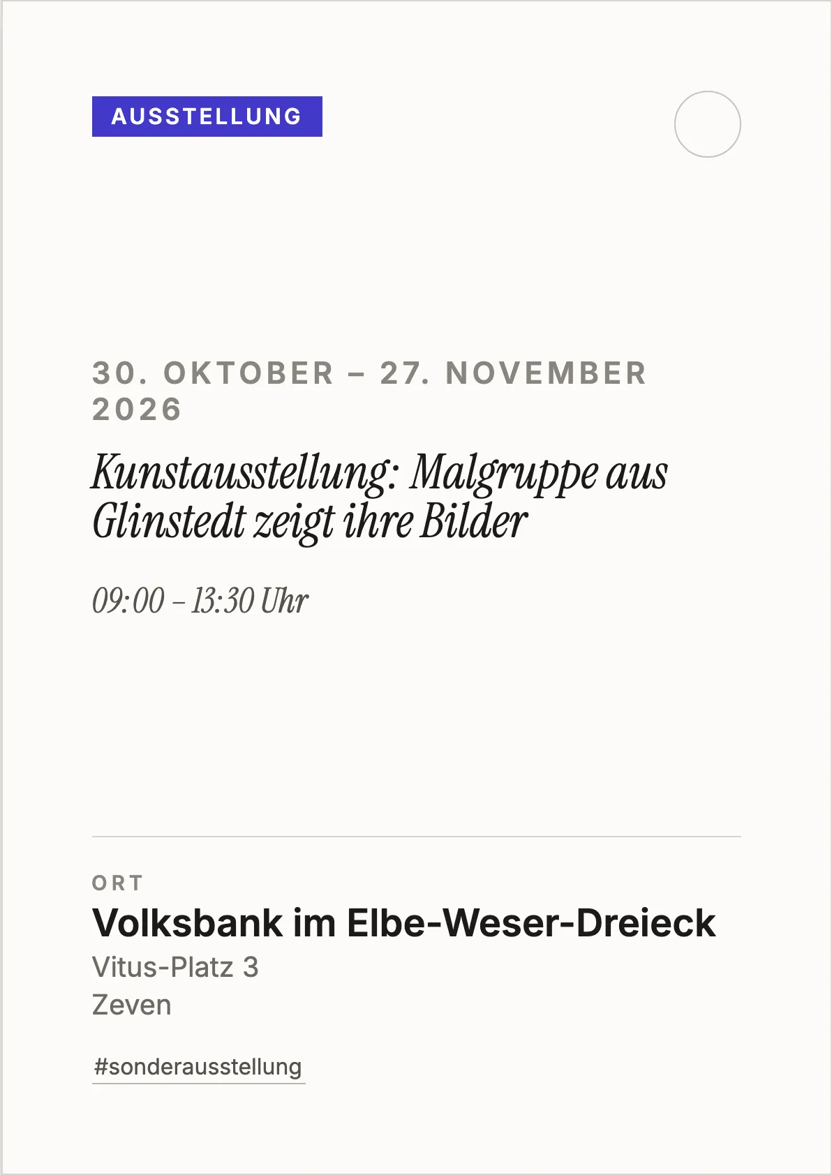 Veranstaltungsflyer