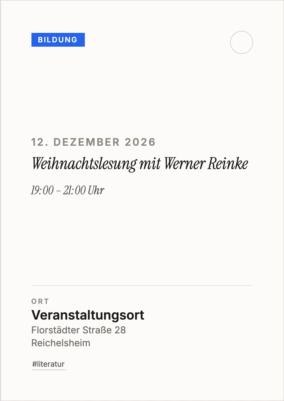 Veranstaltungsflyer