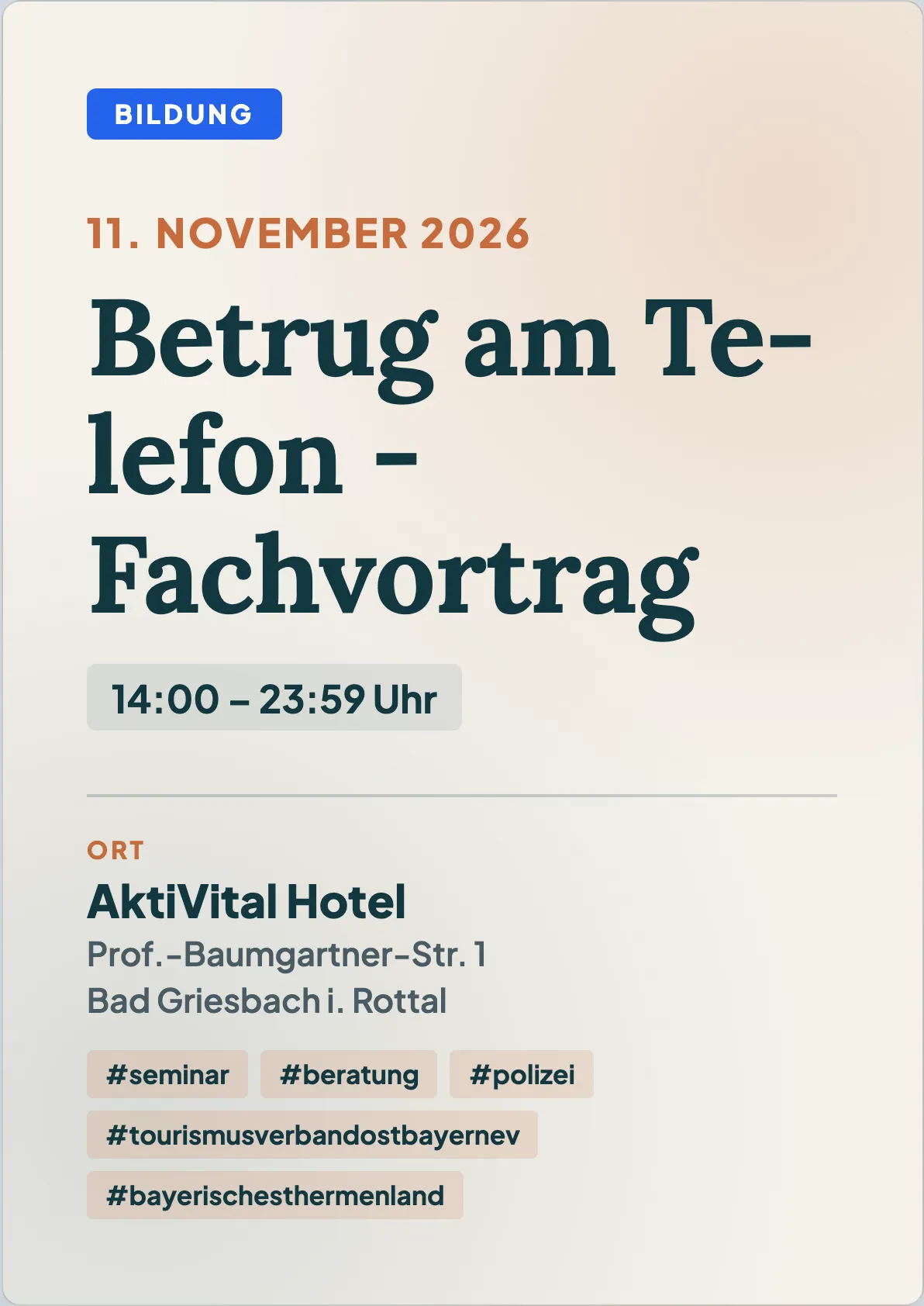 Veranstaltungsflyer