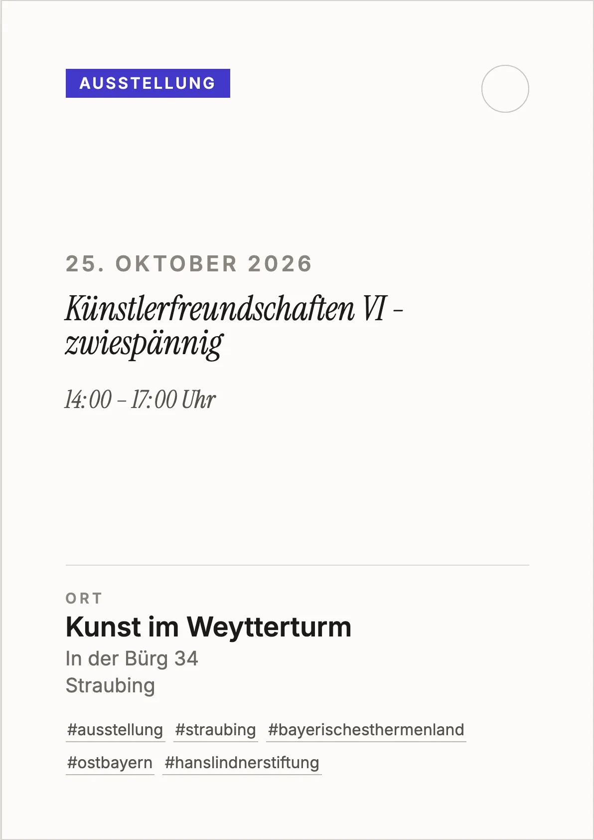 Veranstaltungsflyer
