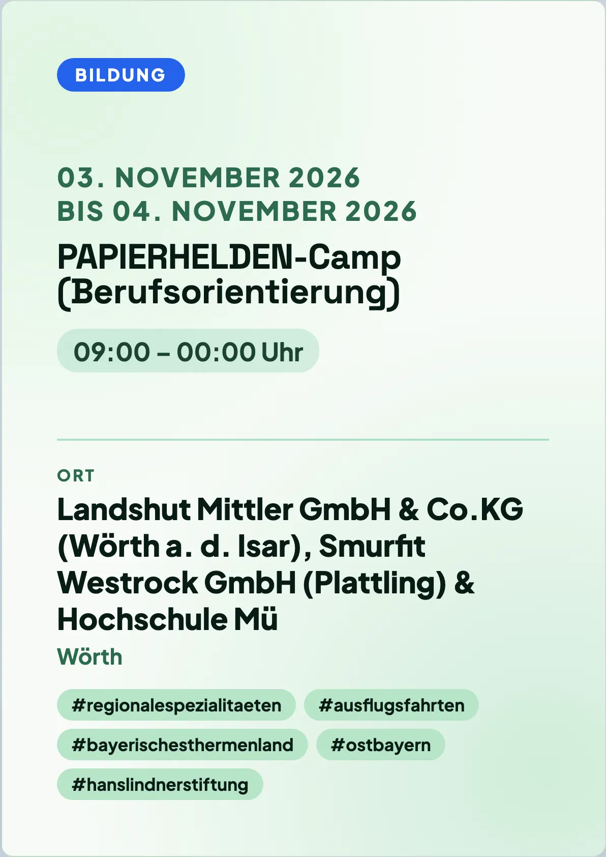 Veranstaltungsflyer
