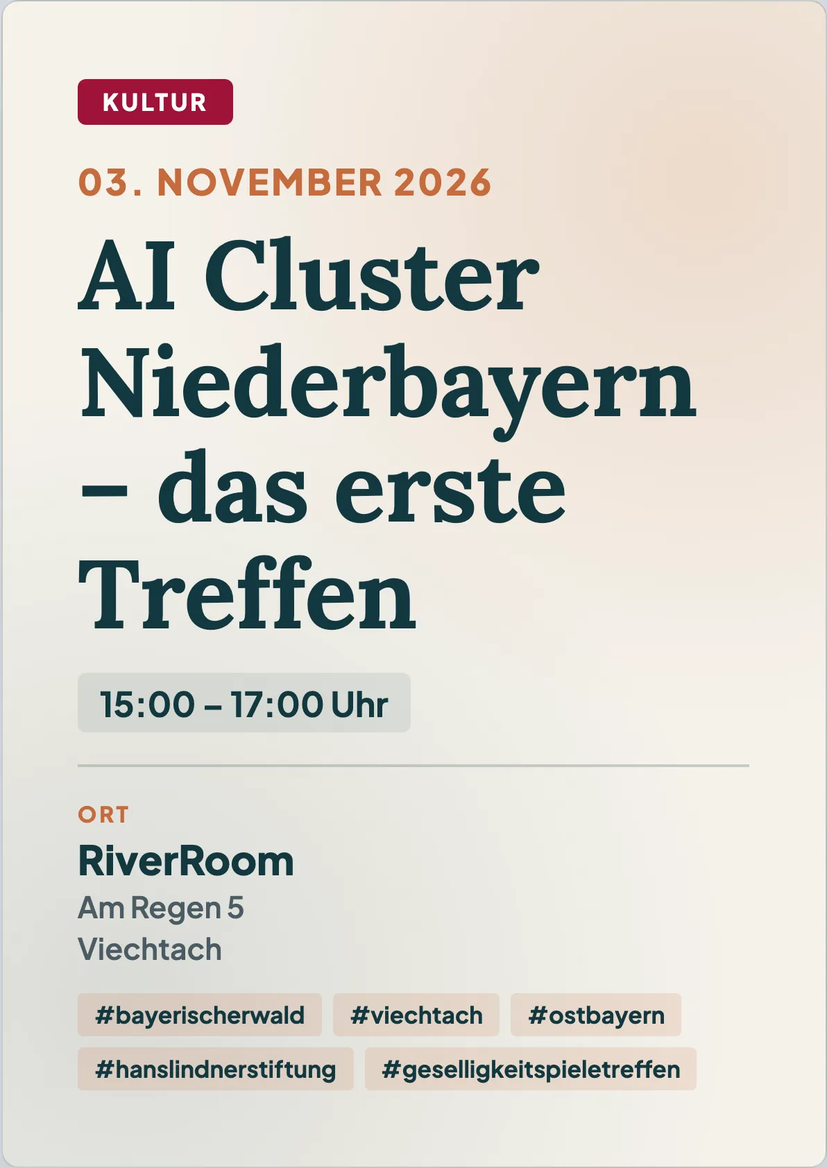 Veranstaltungsflyer