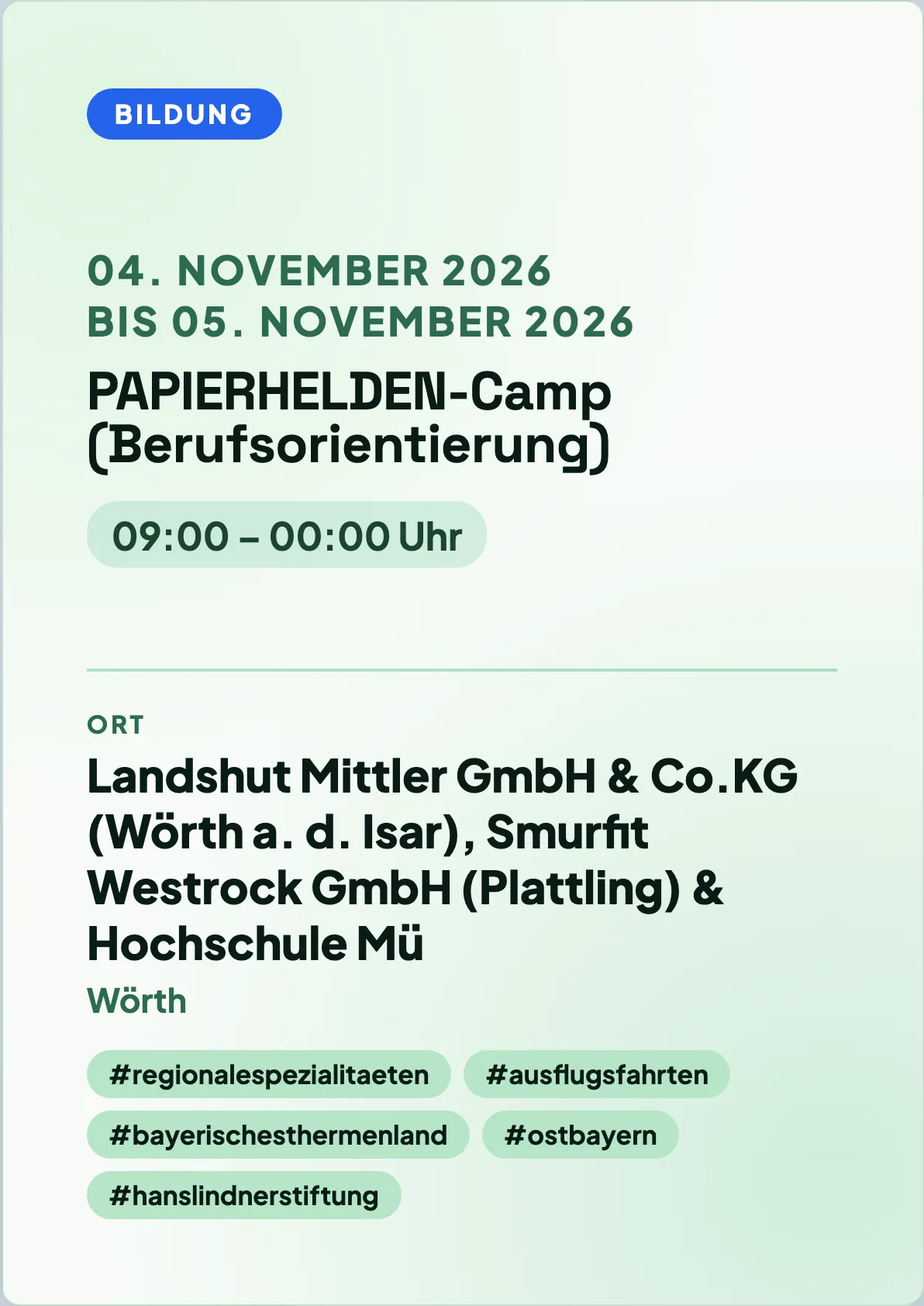 Veranstaltungsflyer