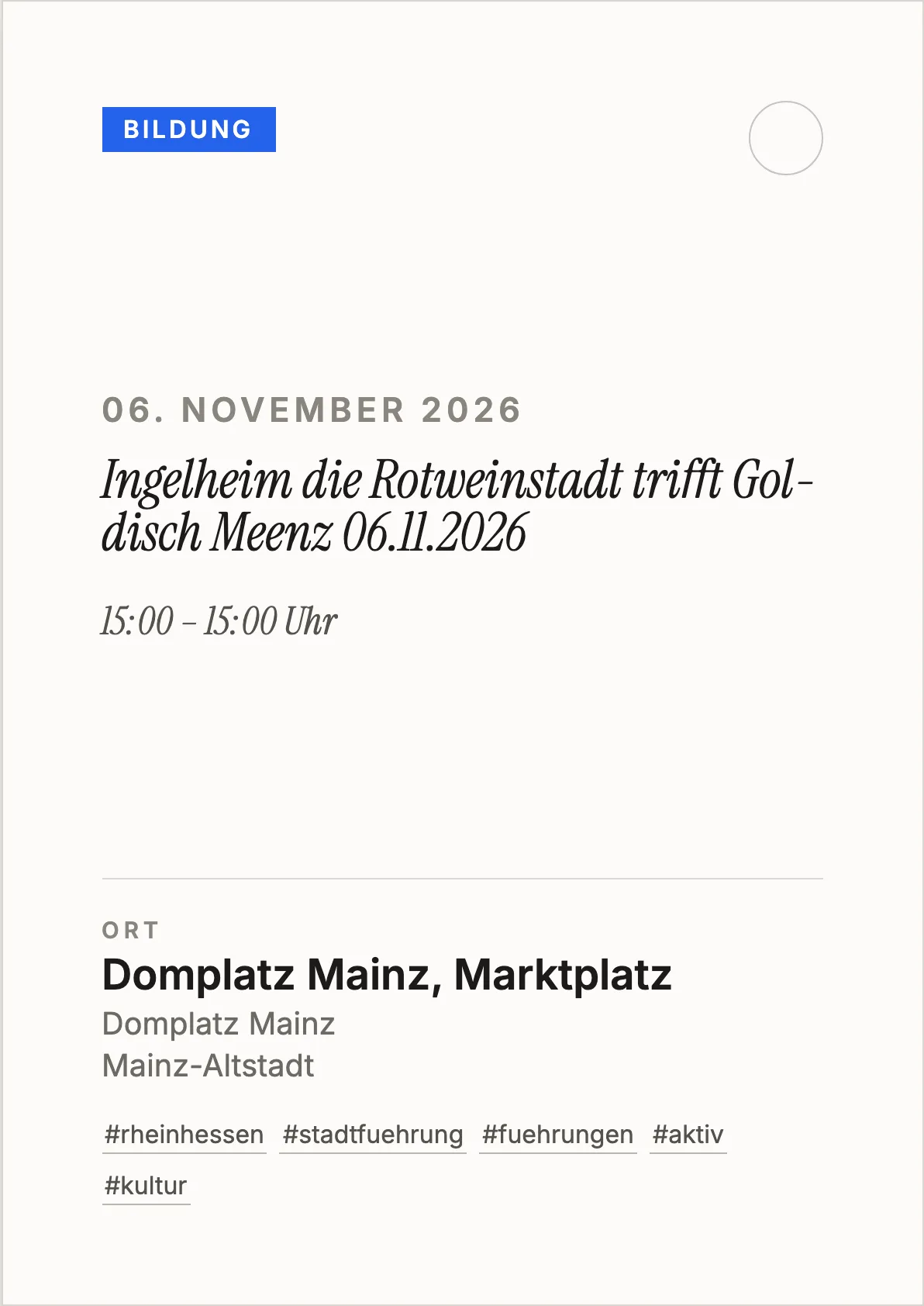 Veranstaltungsflyer