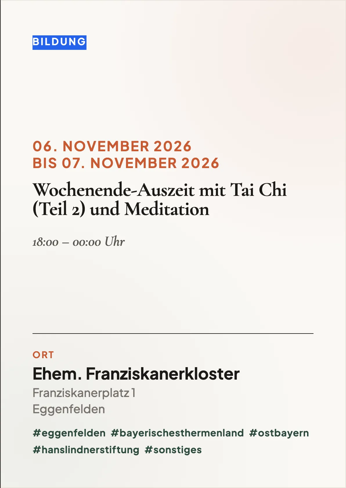 Veranstaltungsflyer