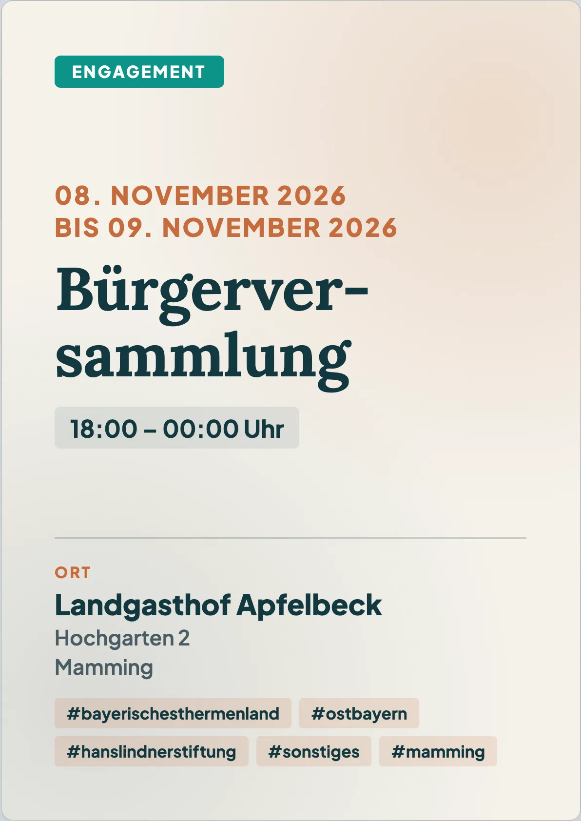 Veranstaltungsflyer