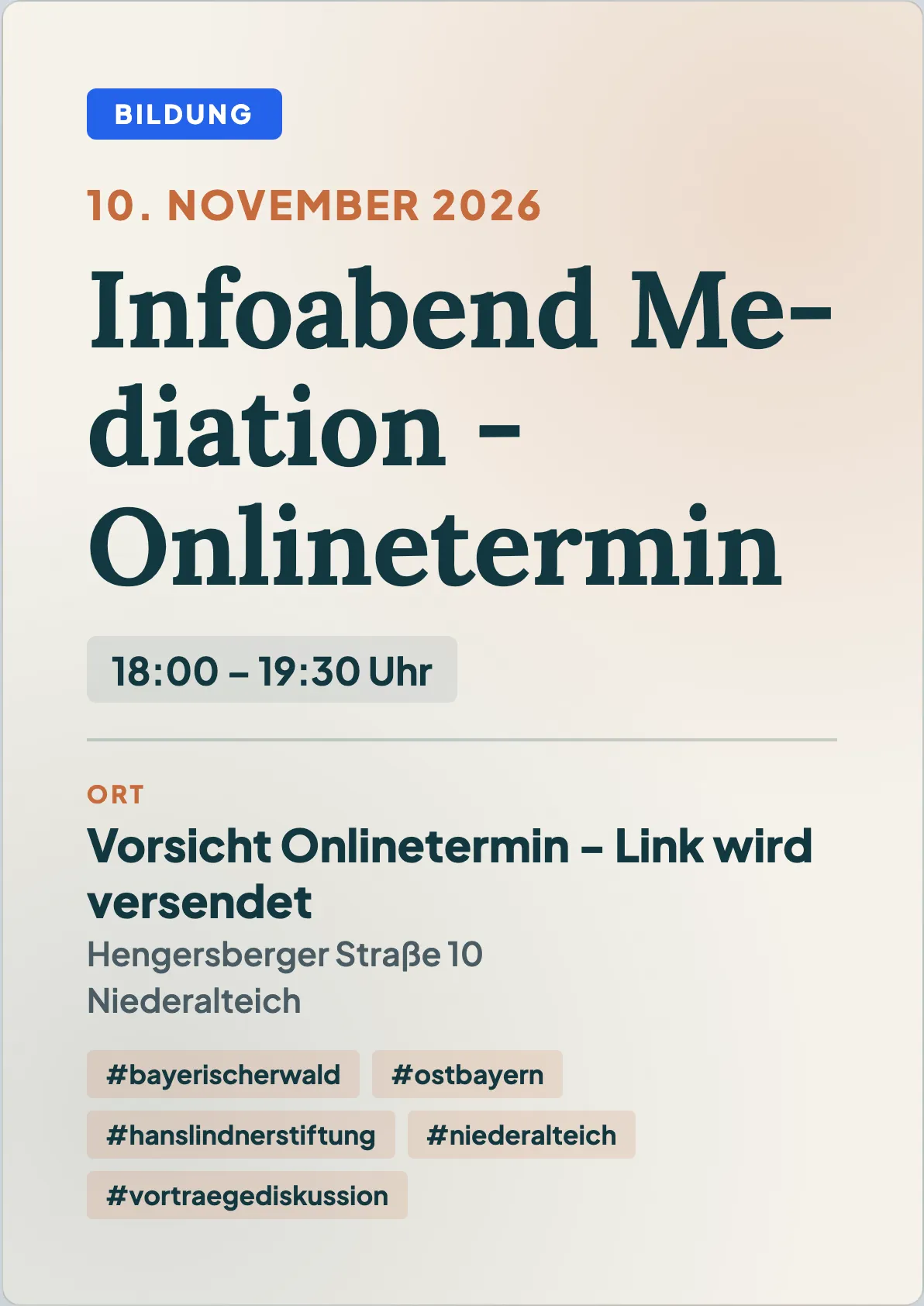 Veranstaltungsflyer