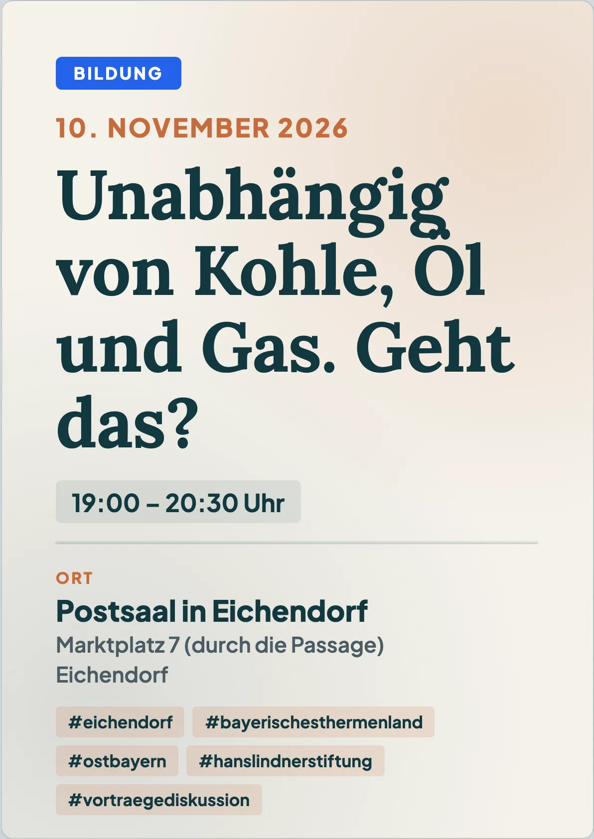 Veranstaltungsflyer