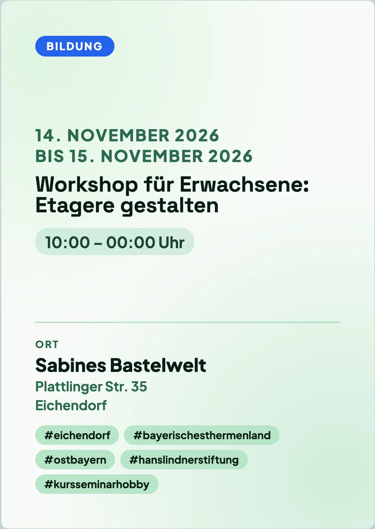 Veranstaltungsflyer
