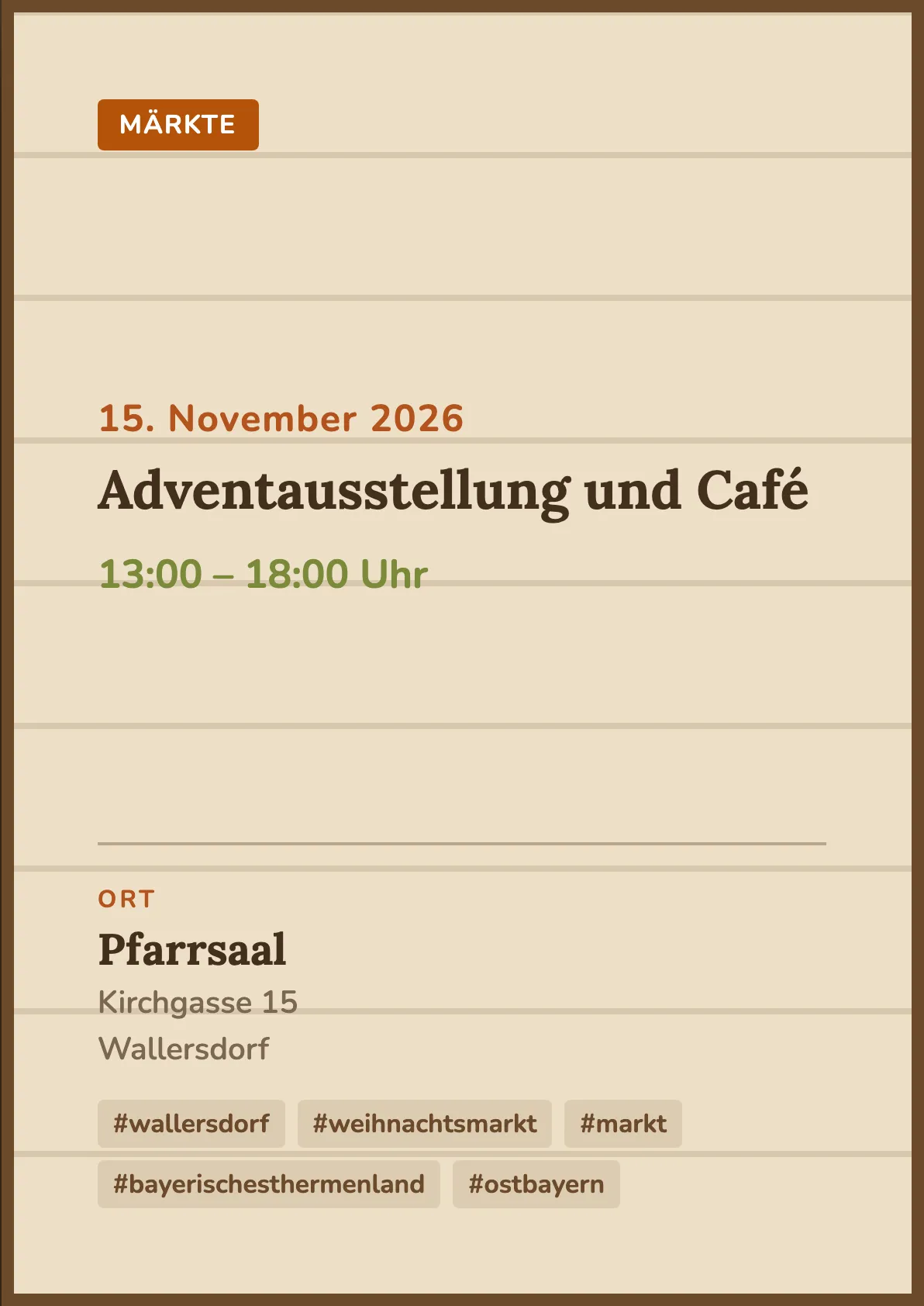 Veranstaltungsflyer