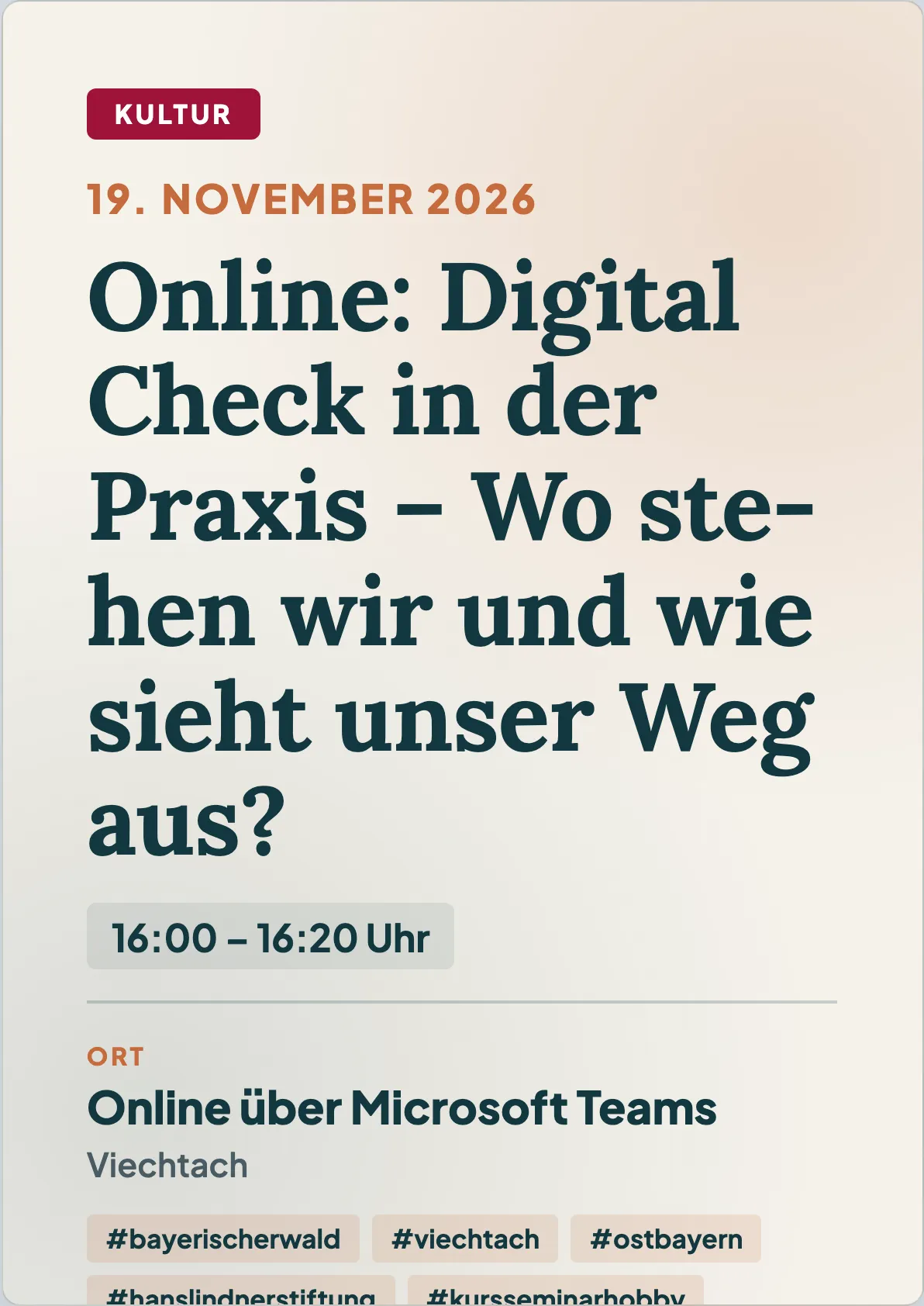 Veranstaltungsflyer