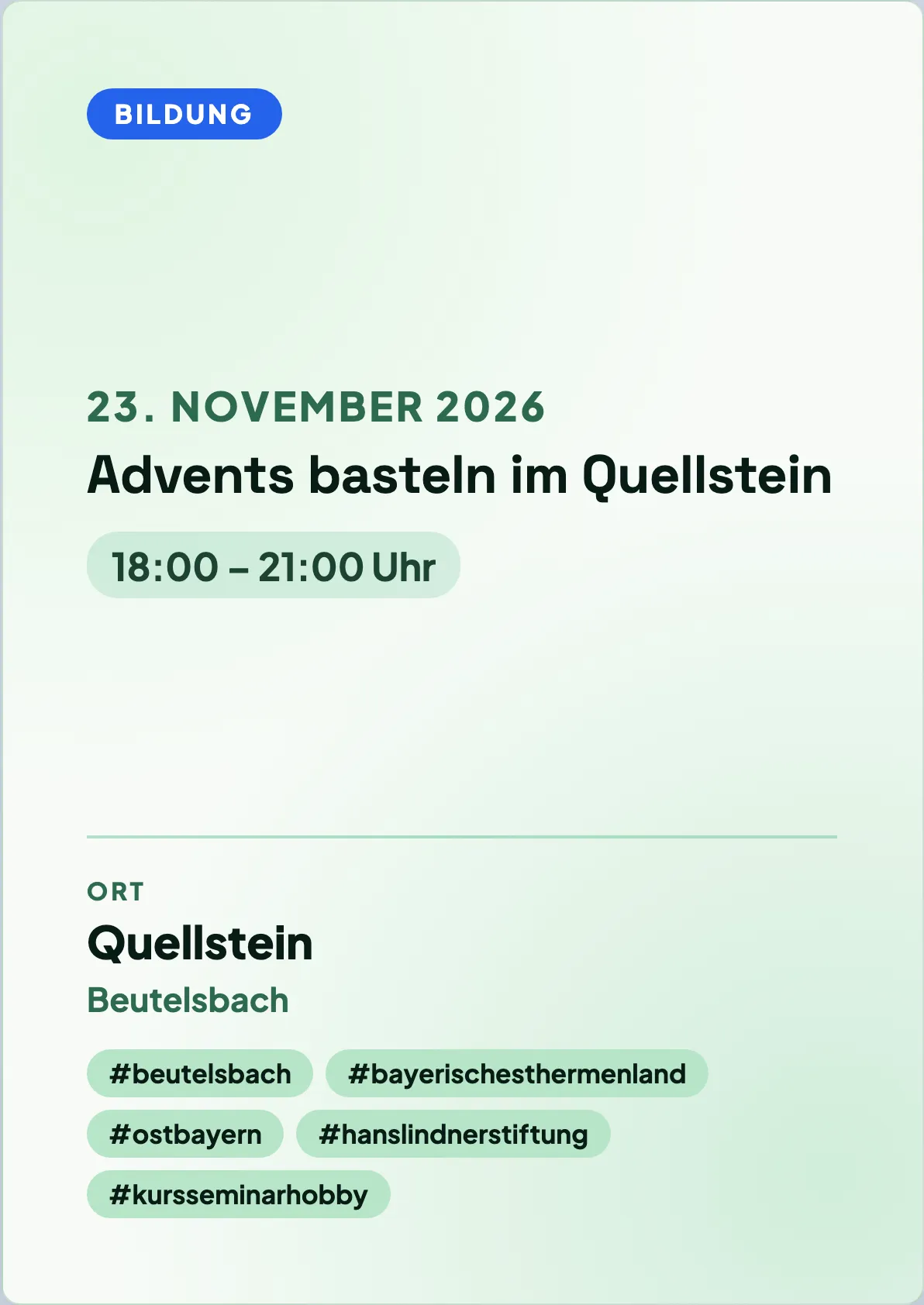 Veranstaltungsflyer