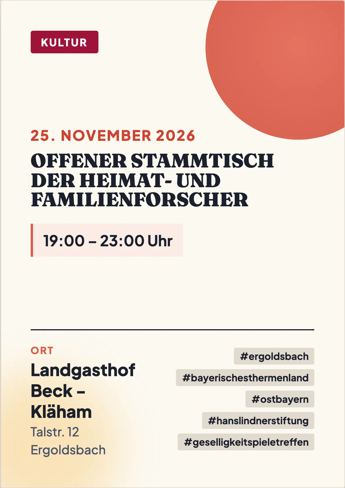 Veranstaltungsflyer