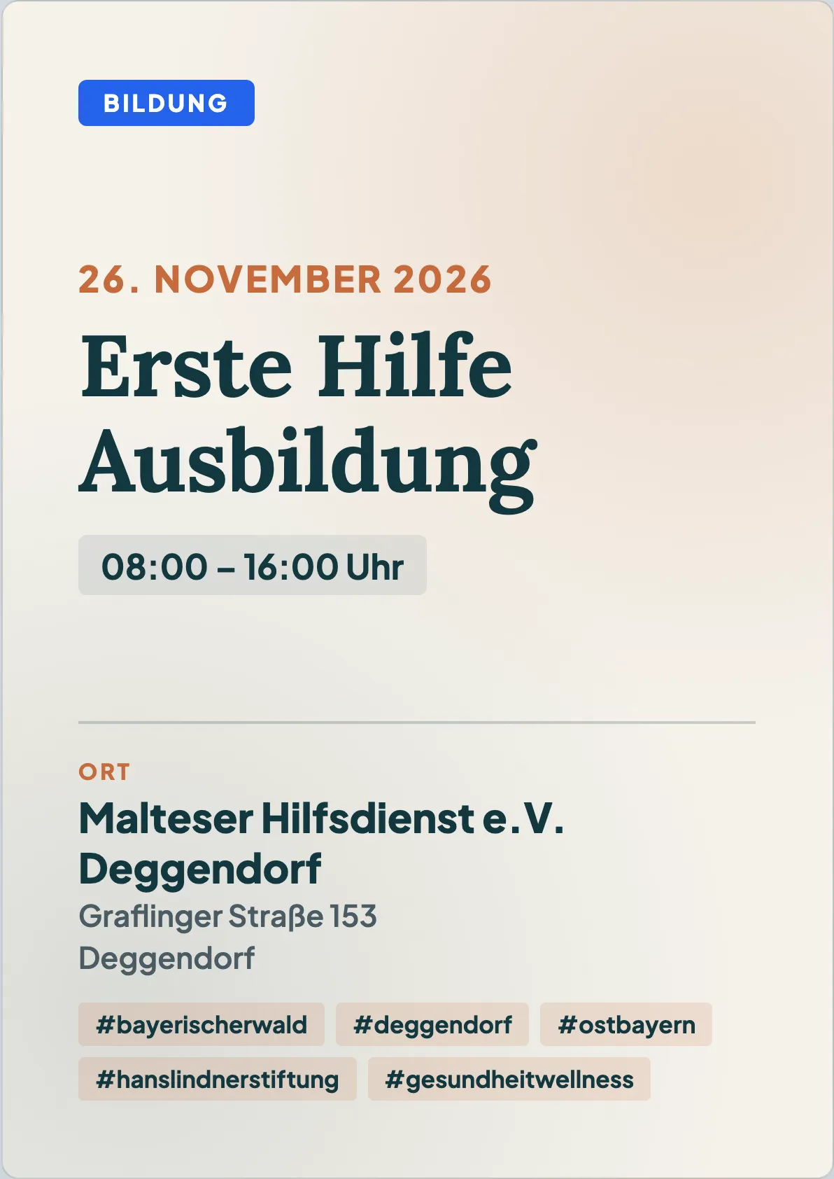 Veranstaltungsflyer