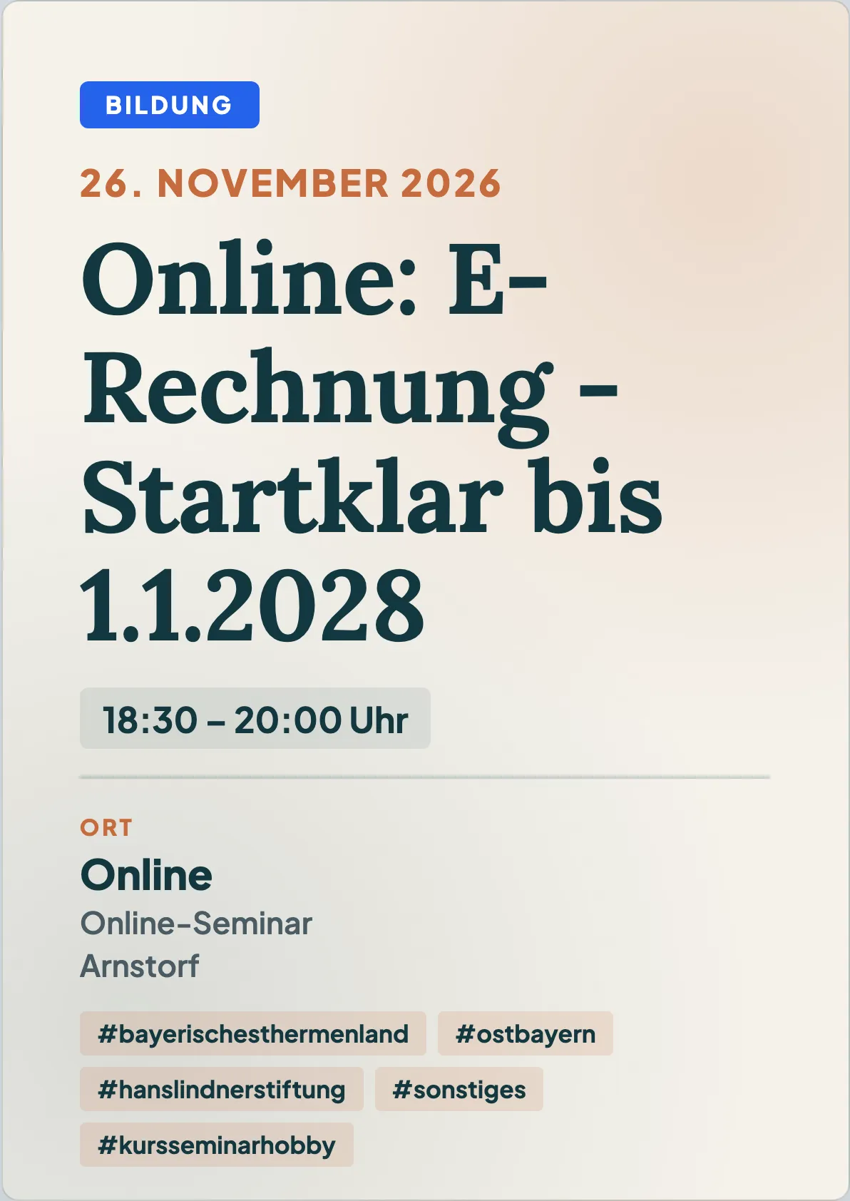 Veranstaltungsflyer