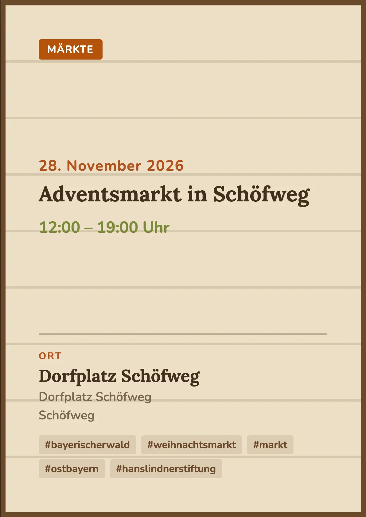 Veranstaltungsflyer