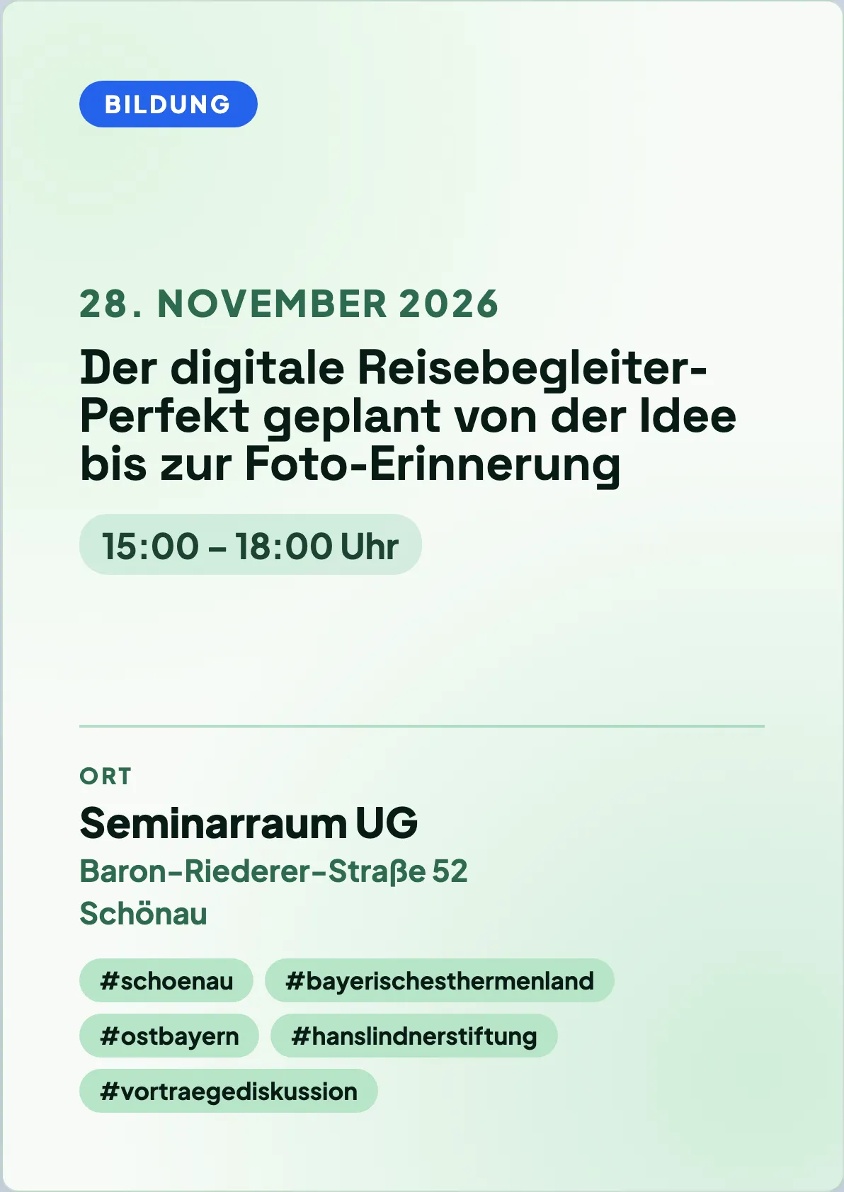 Veranstaltungsflyer
