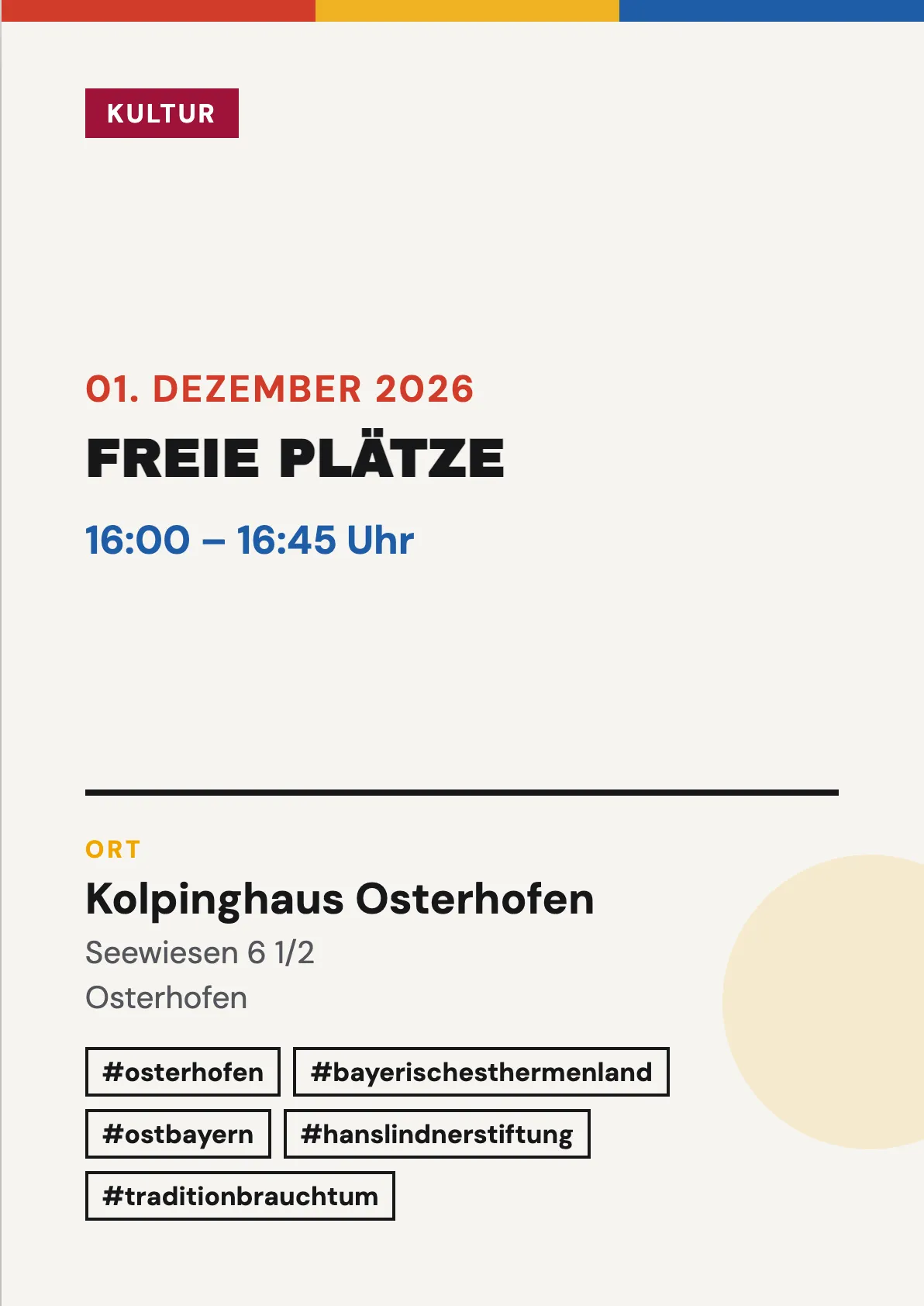 Veranstaltungsflyer
