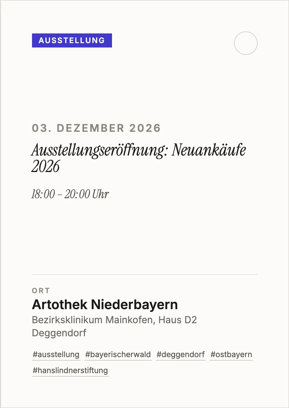 Veranstaltungsflyer