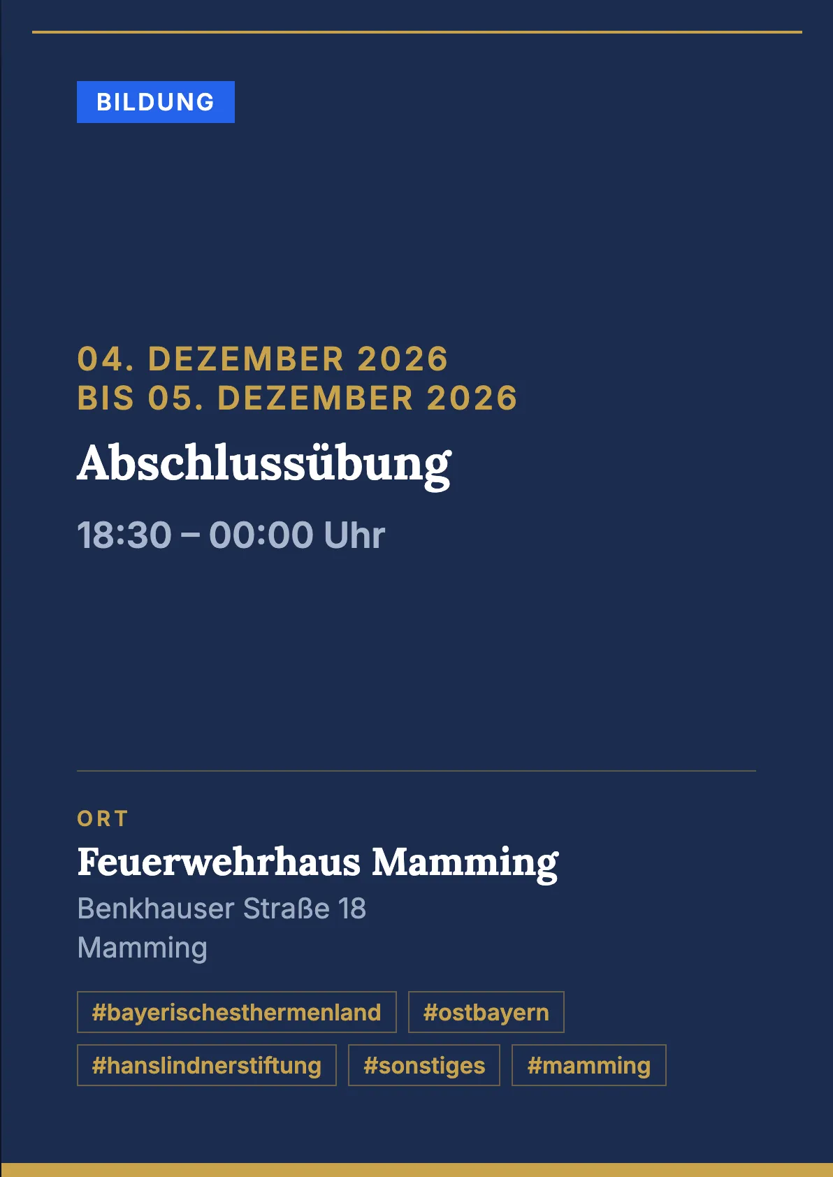 Veranstaltungsflyer