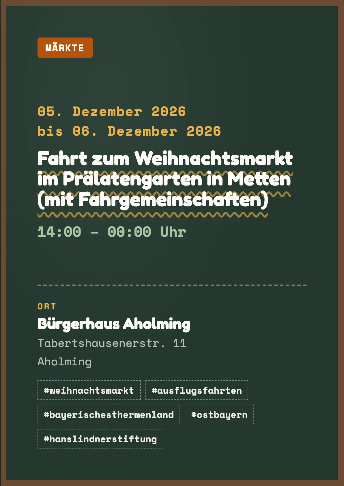 Veranstaltungsflyer
