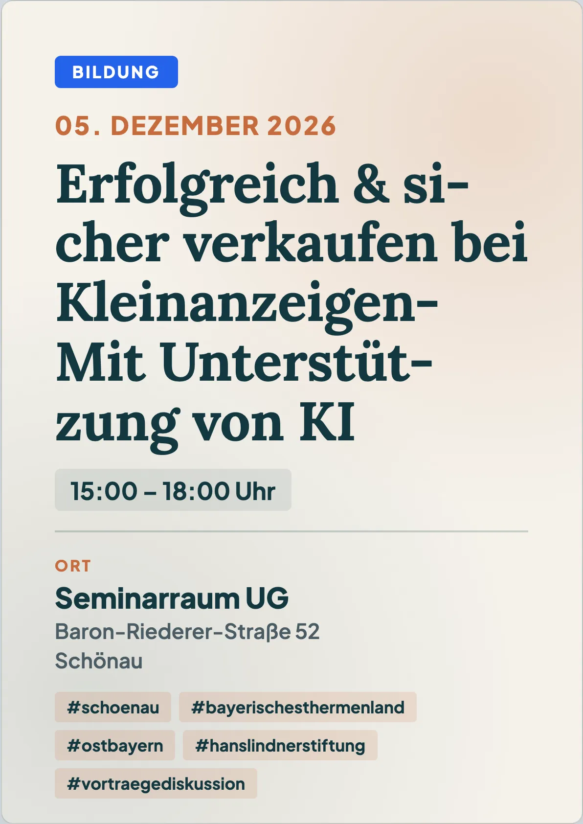 Veranstaltungsflyer