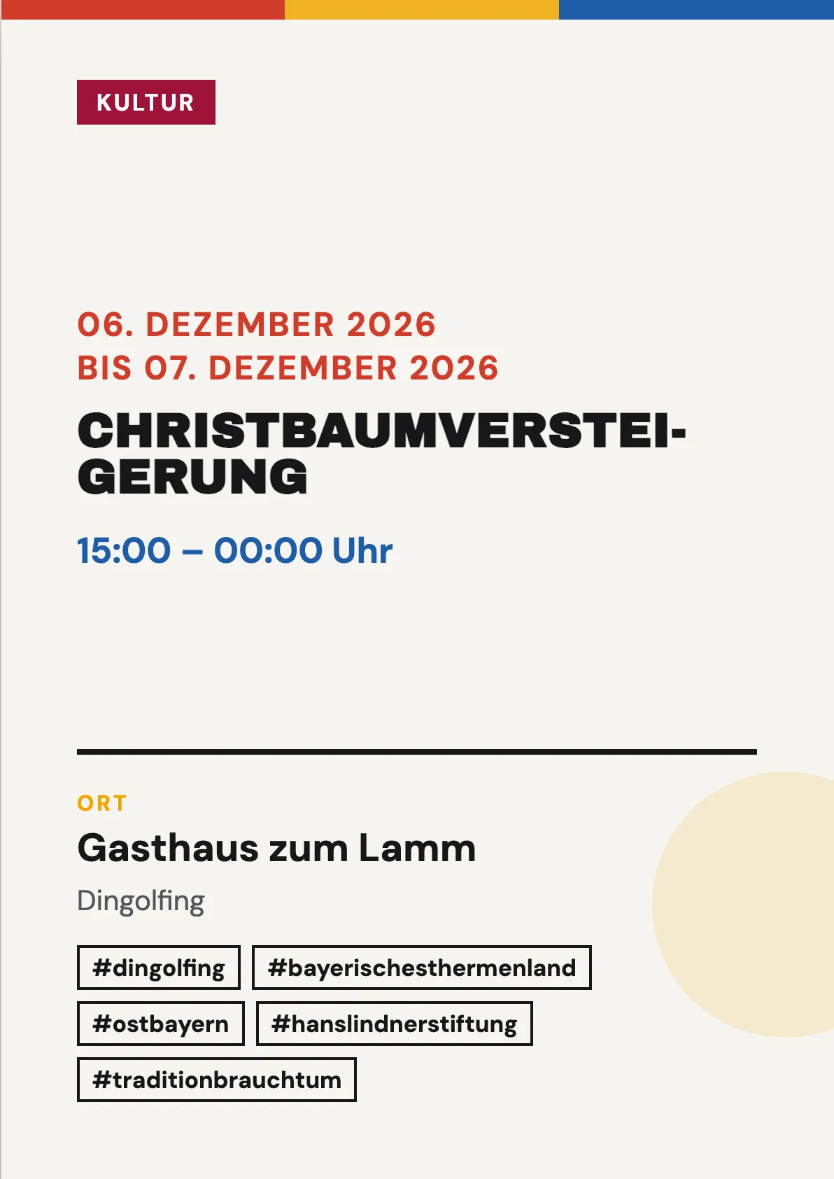 Veranstaltungsflyer