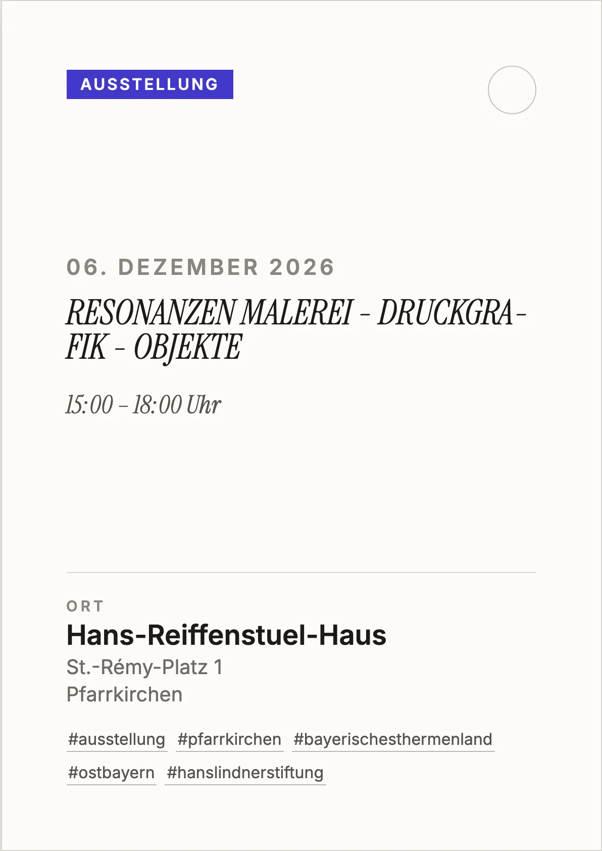 Veranstaltungsflyer