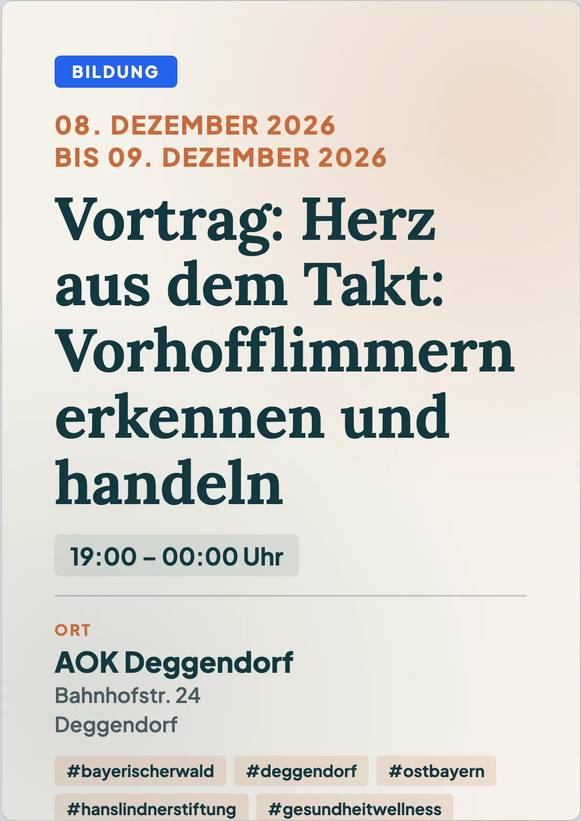 Veranstaltungsflyer