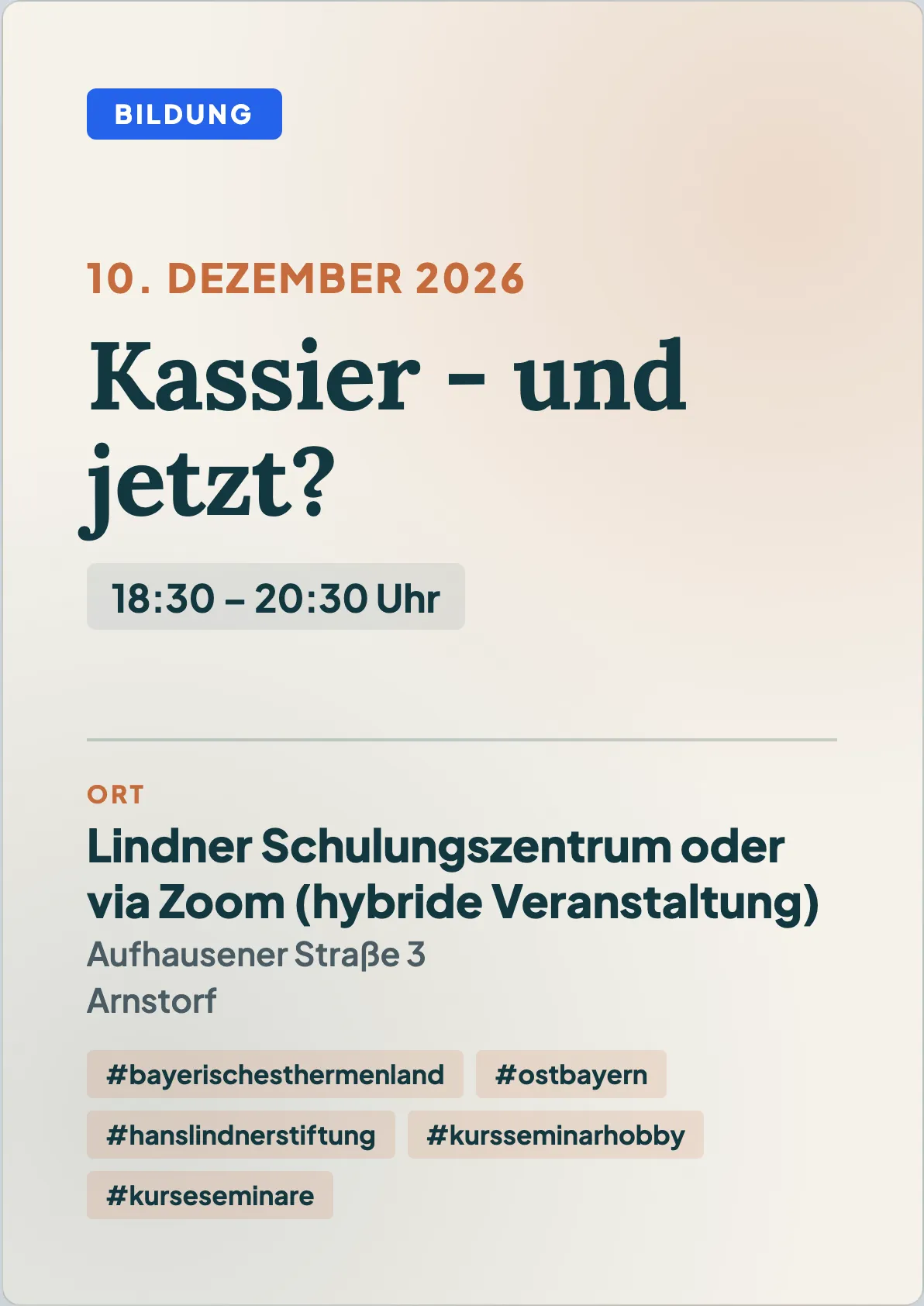 Veranstaltungsflyer